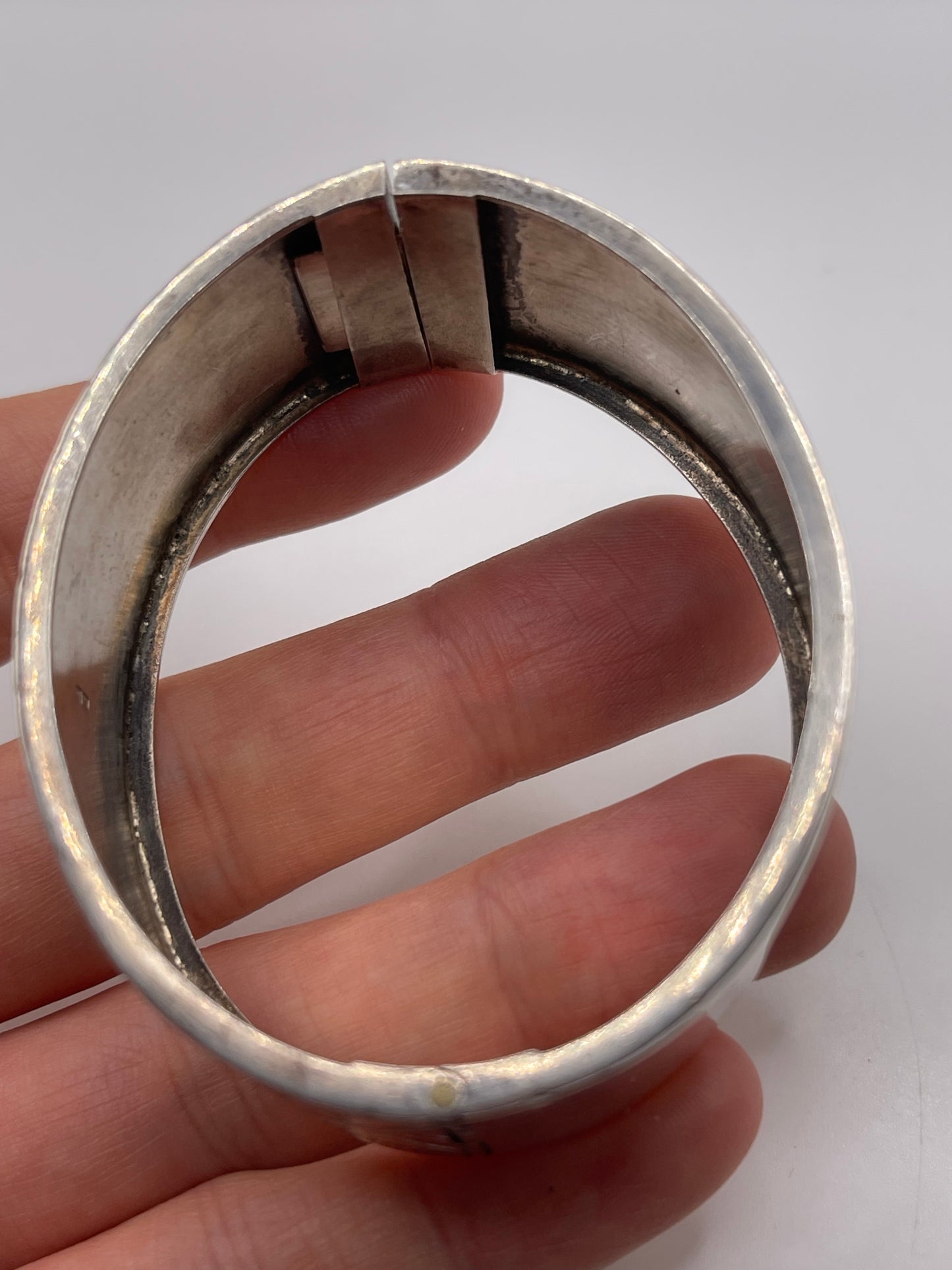 Antique silver 1883 bangle