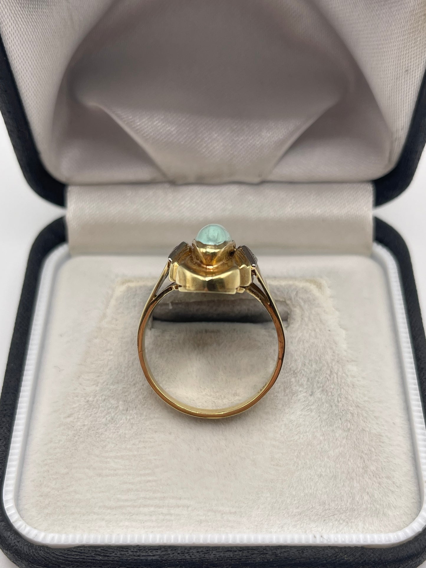 14ct gold turquoise and diamond ring