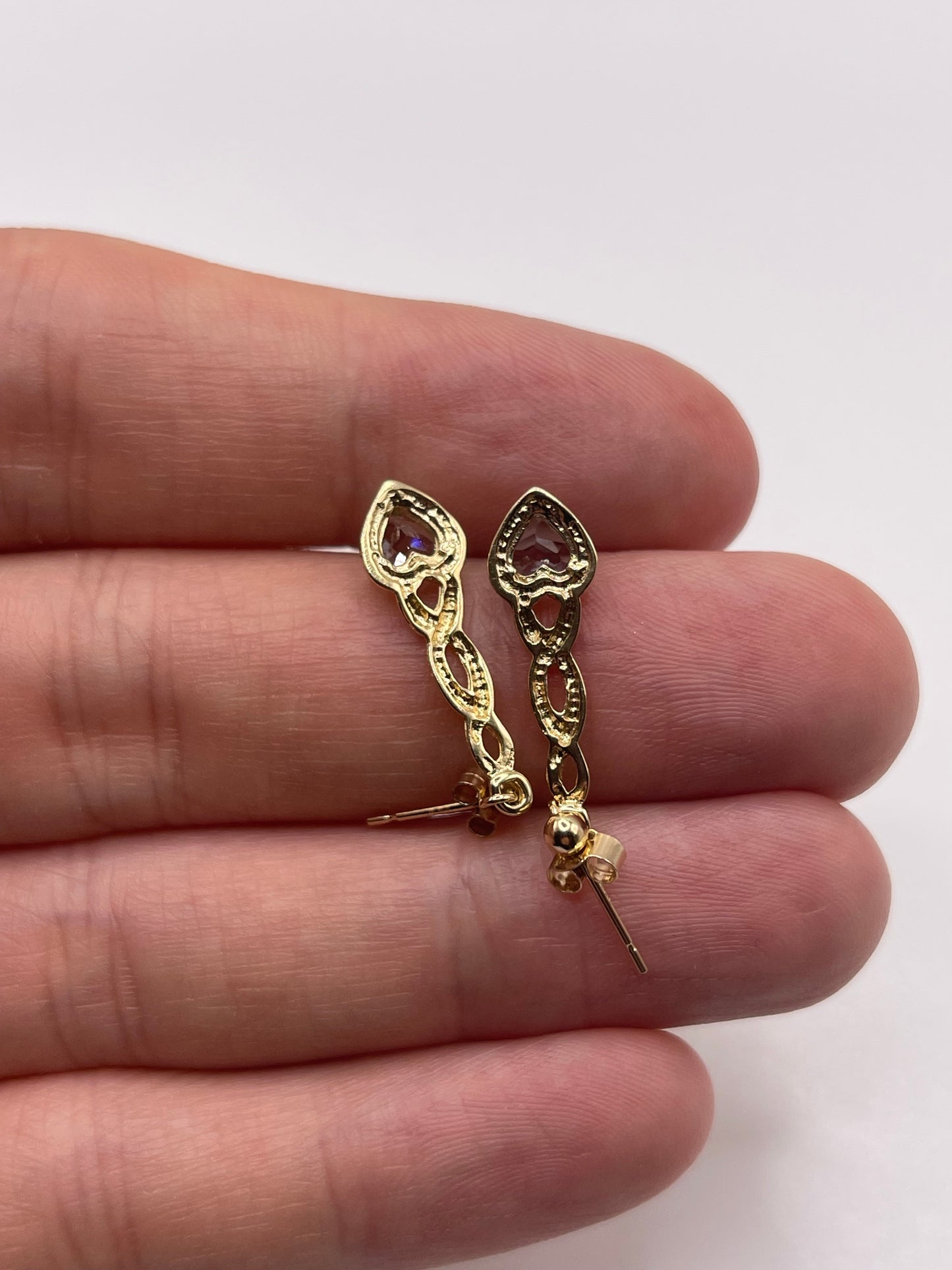 9ct gold topaz earrings
