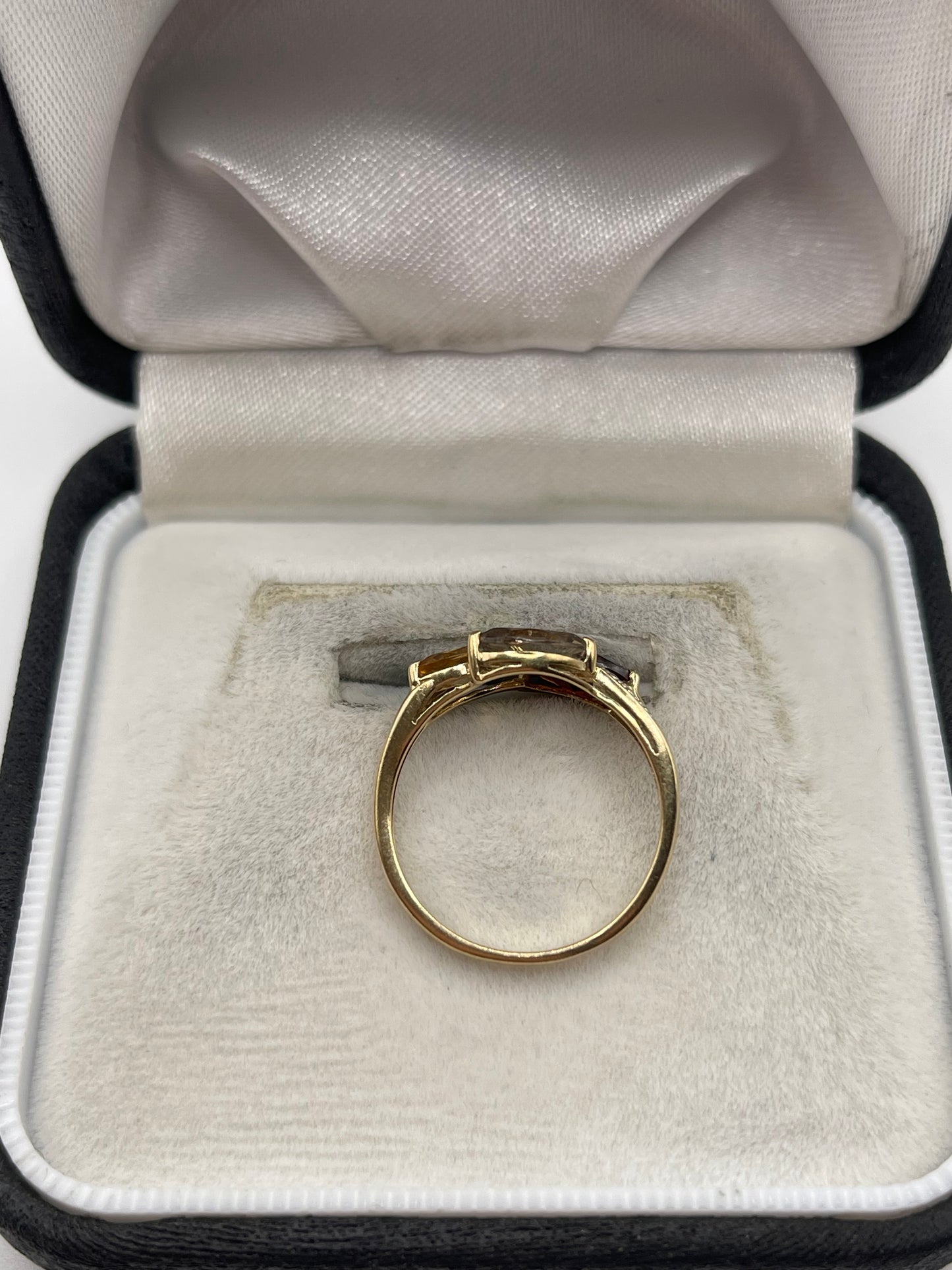 9ct gold multigem and diamond ring