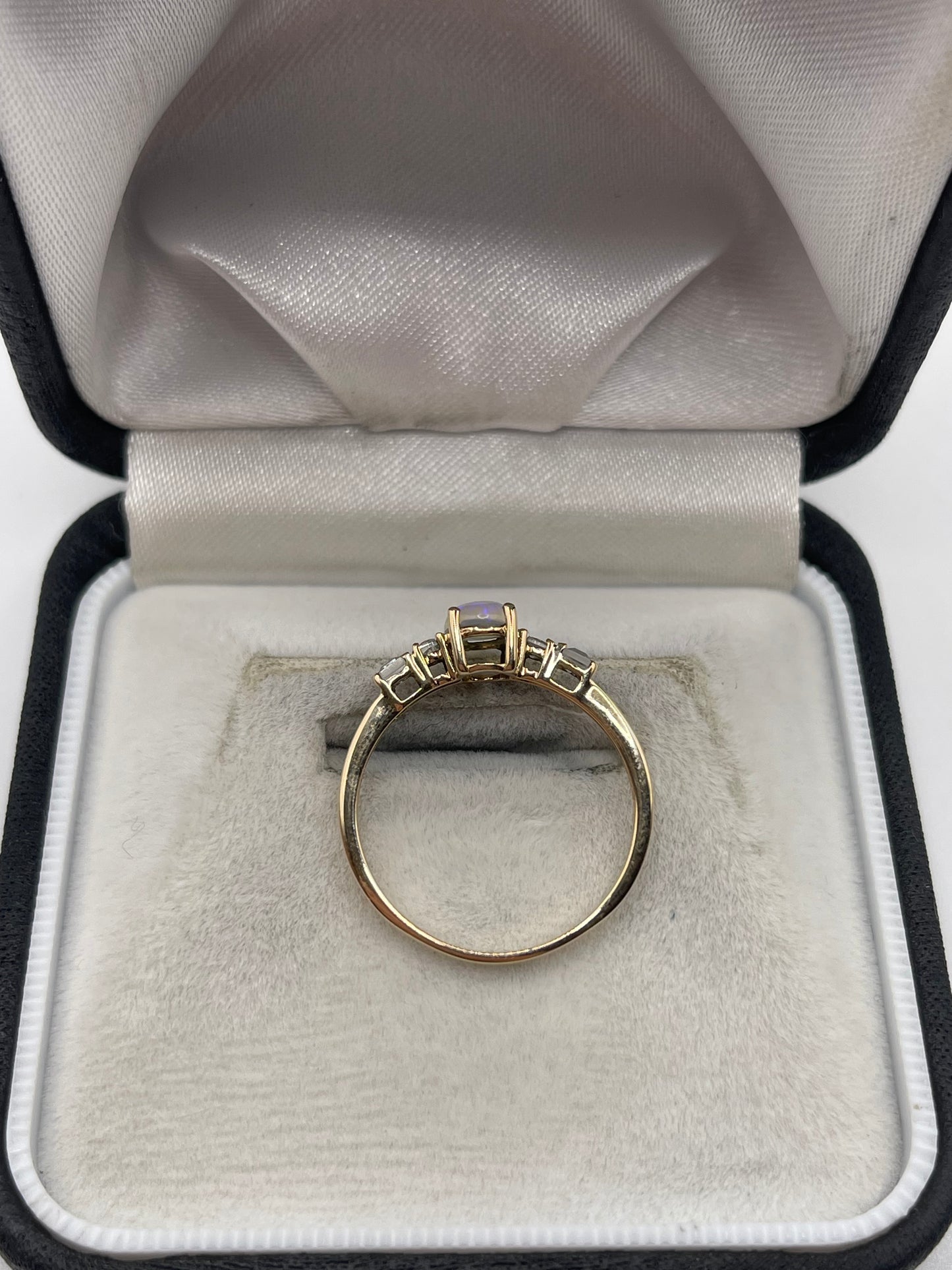 9ct gold opal and topaz ring