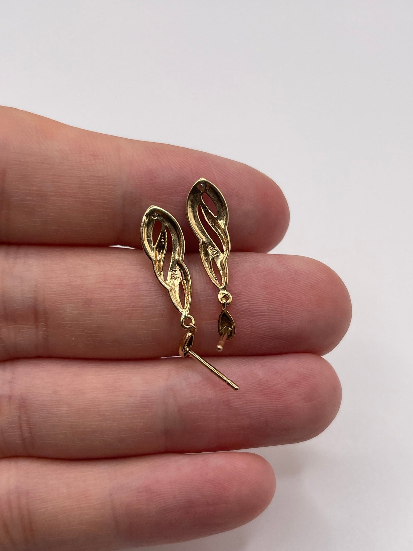 9ct gold diamond earrings