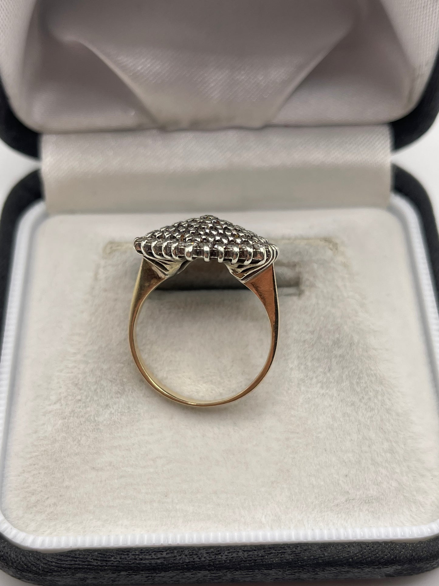 9ct gold diamond cluster ring