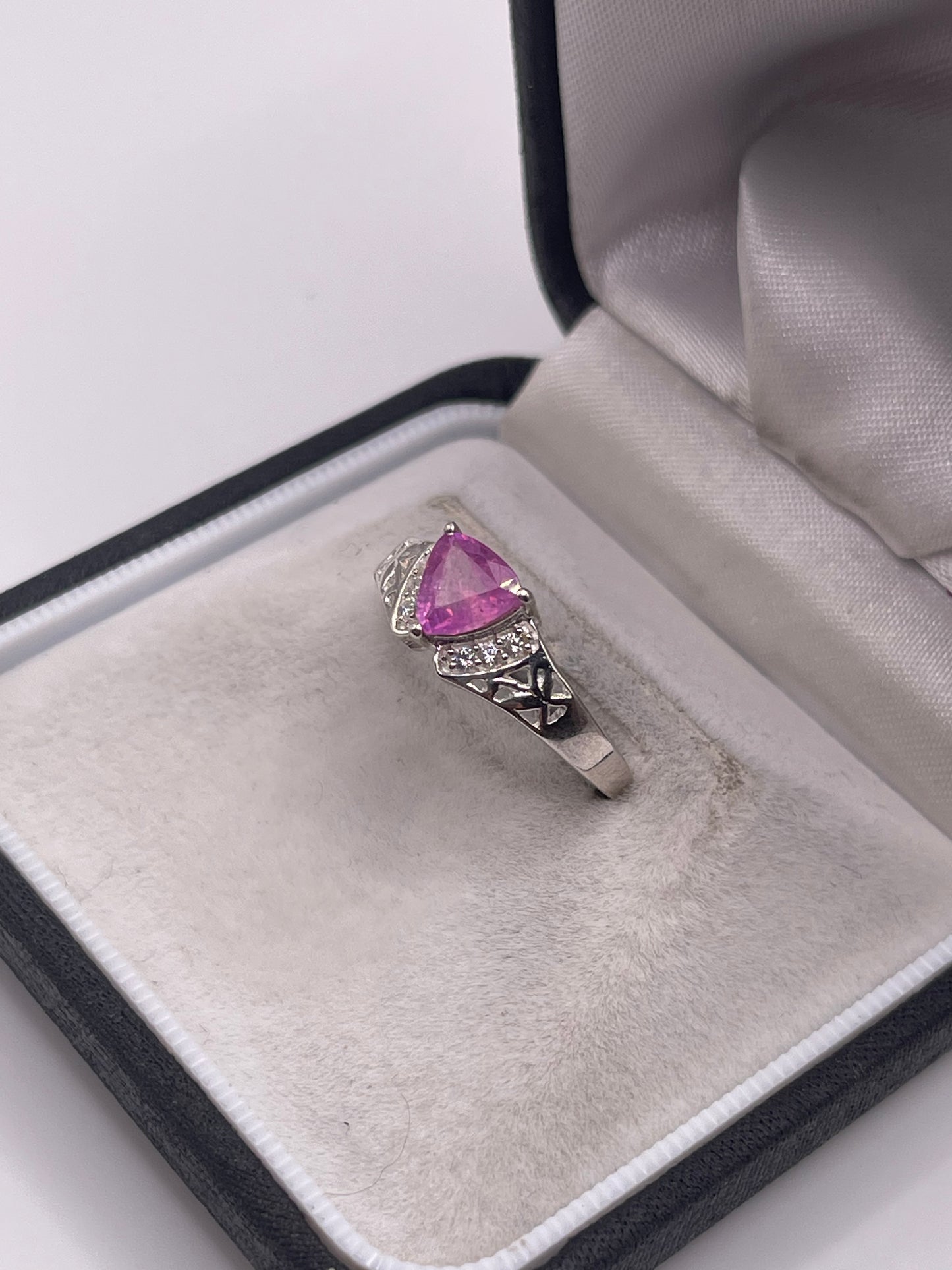 Silver topaz ring