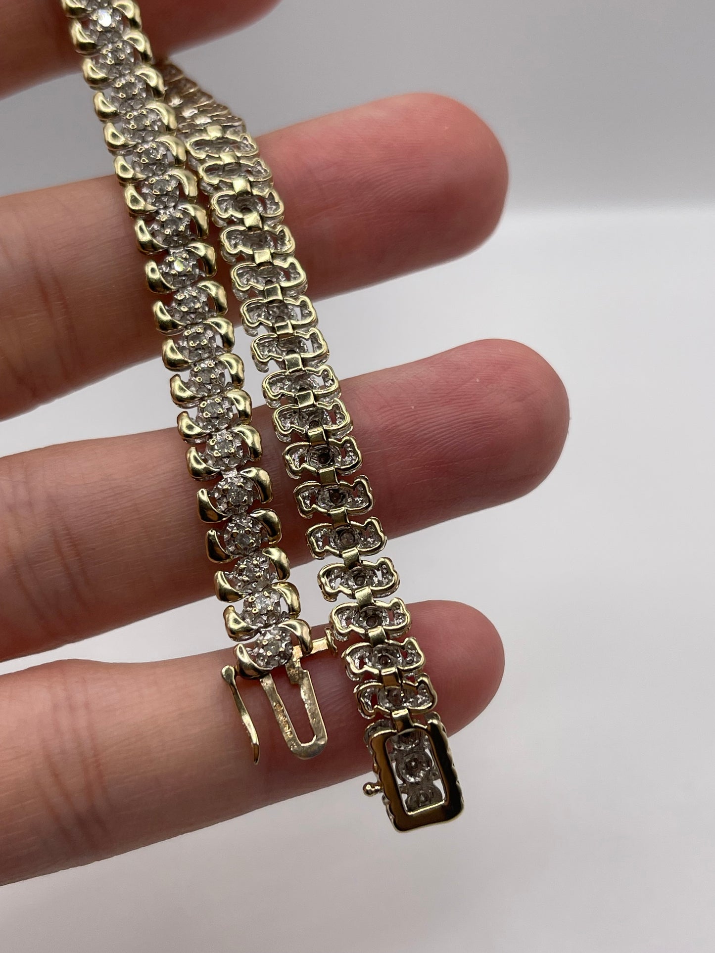 9ct gold diamond bracelet