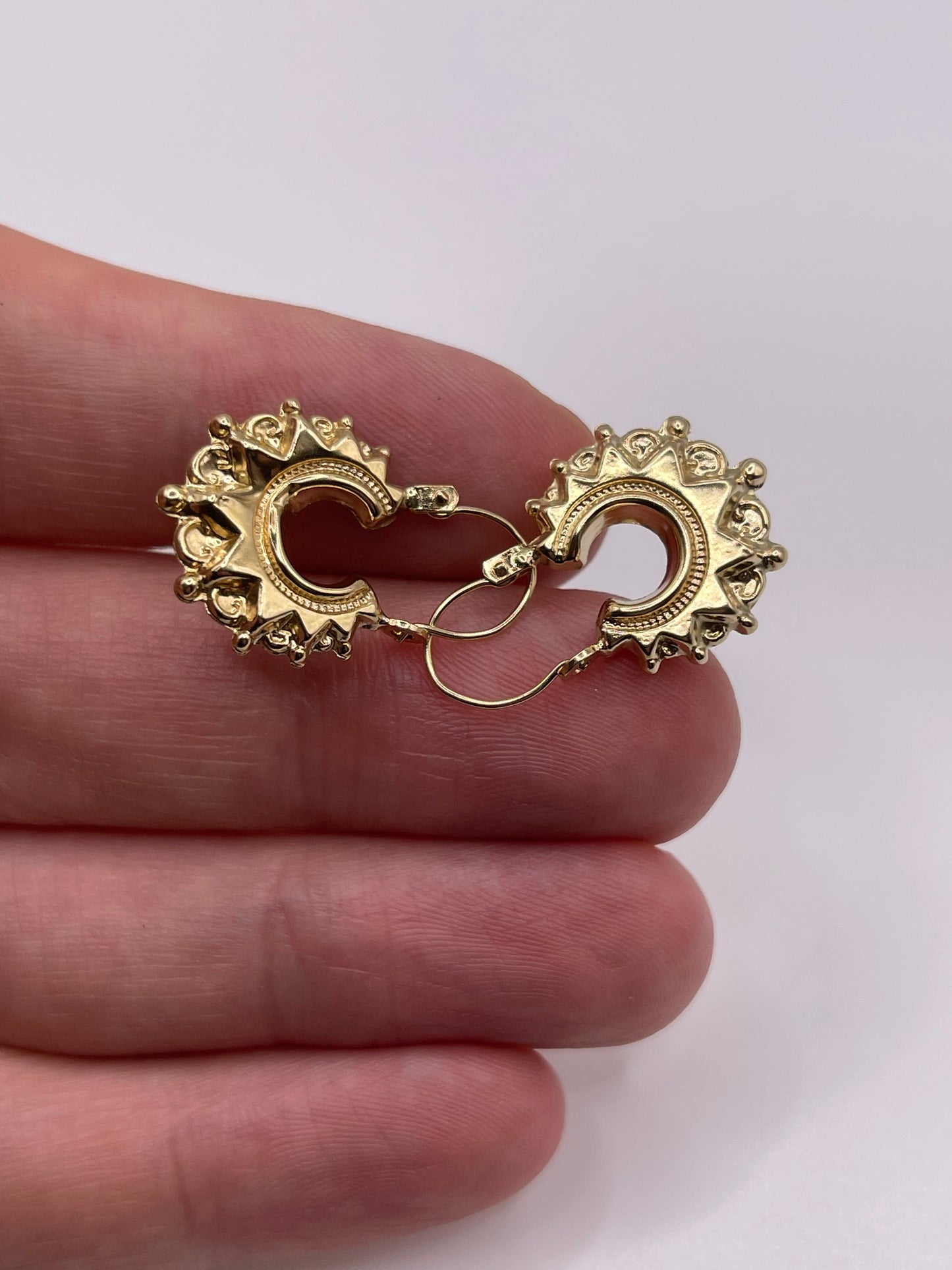 9ct gold creole earrings