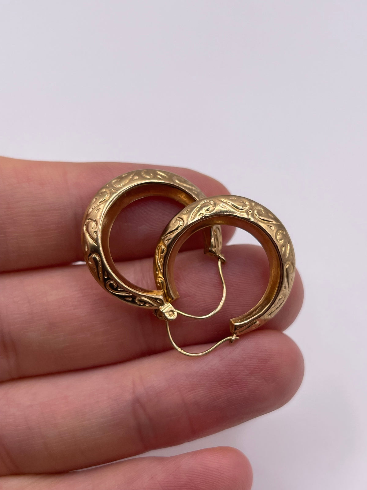 9ct gold Creole earrings