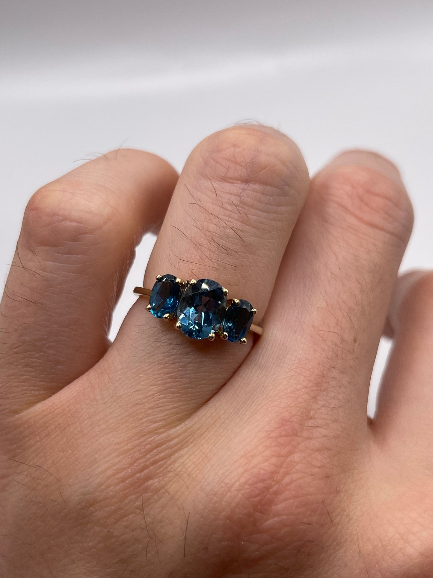 9ct gold blue topaz ring
