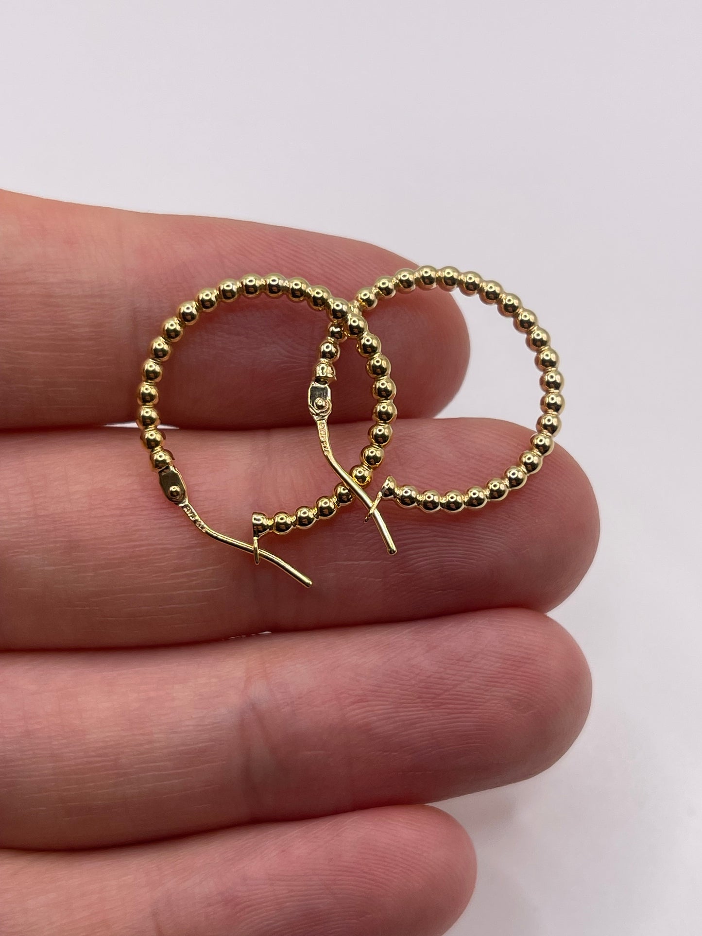 9ct gold creole earrings