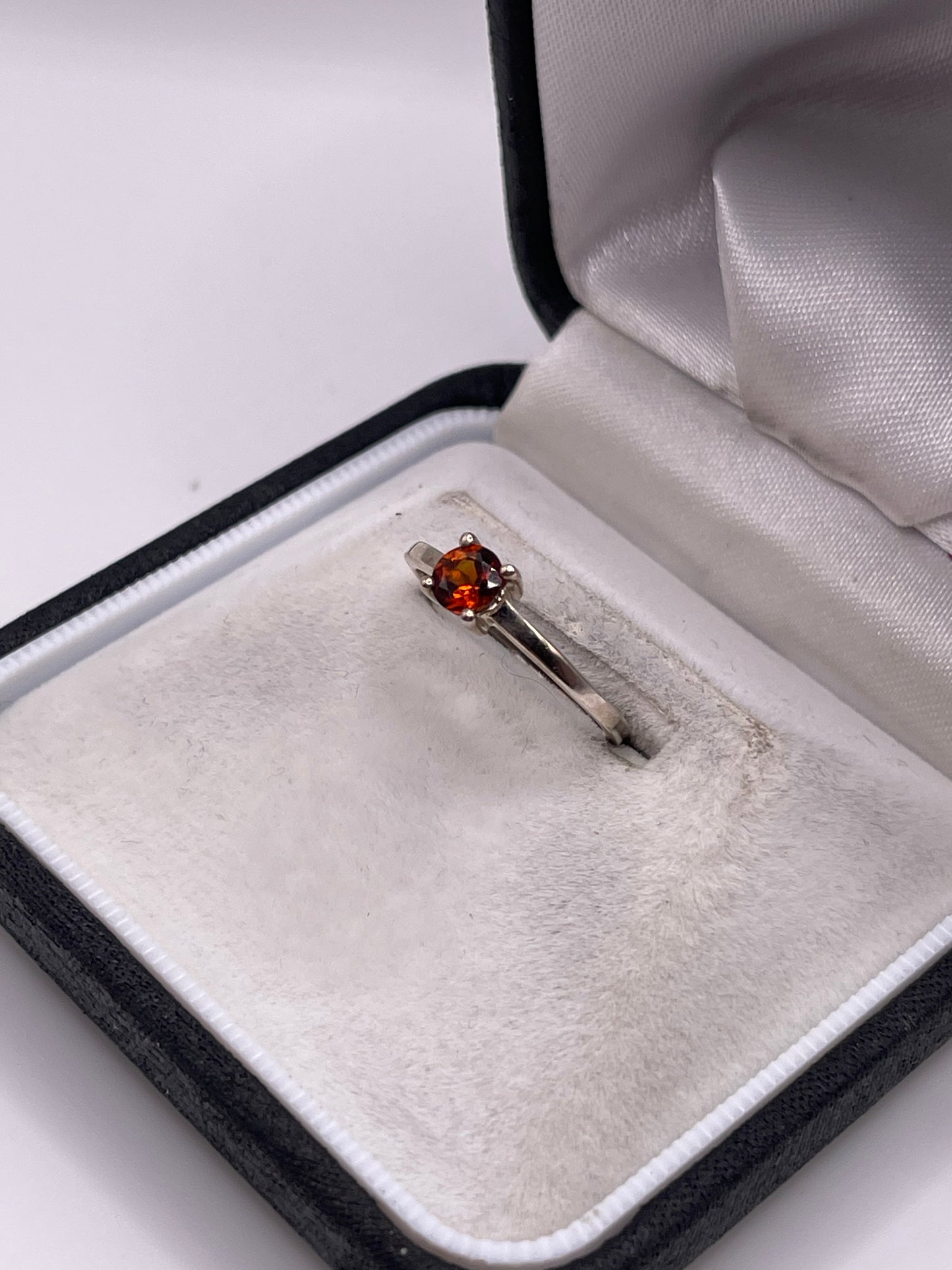 Silver topaz ring