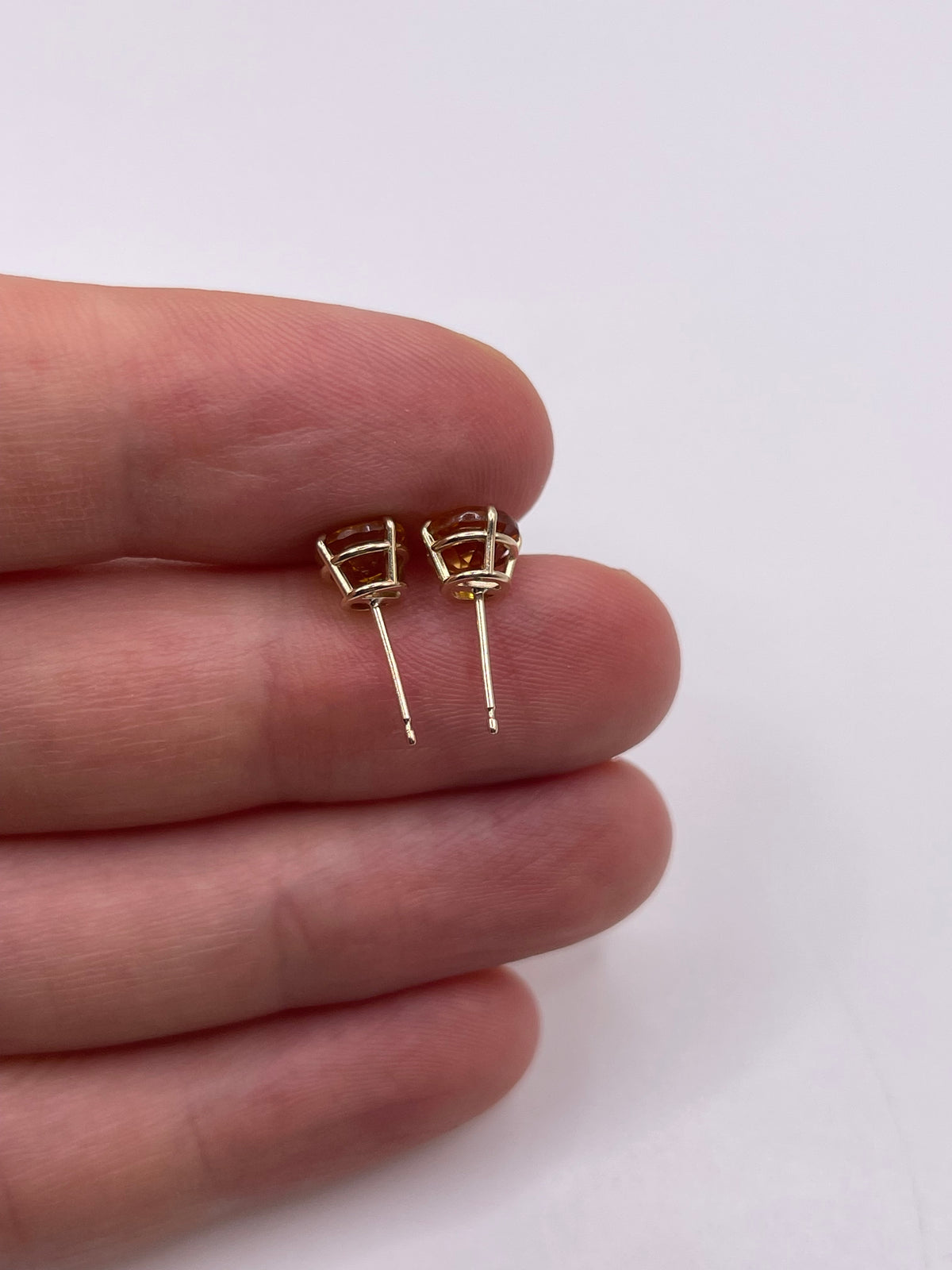 9ct gold citrine earrings