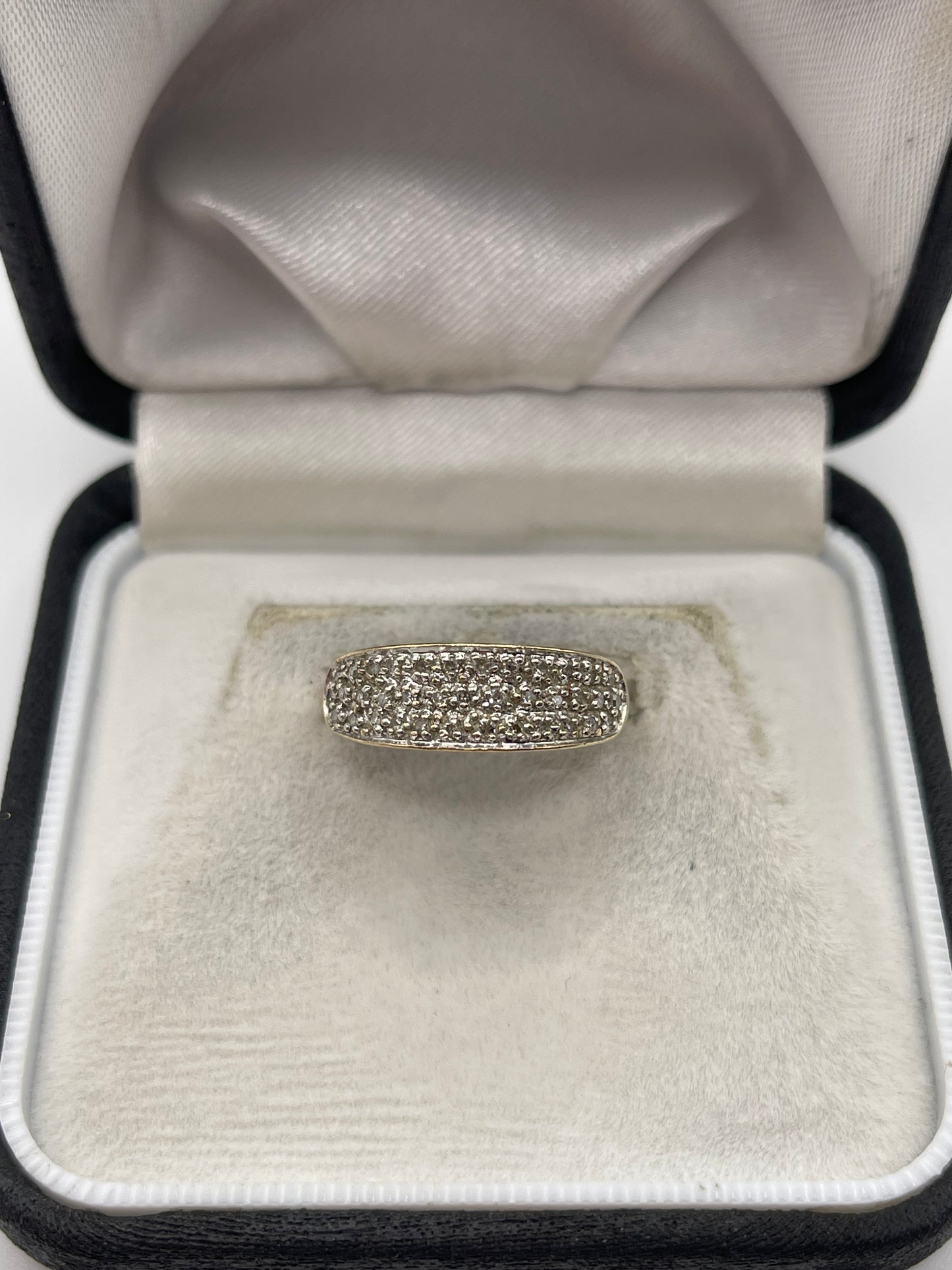 9ct gold diamond cluster ring