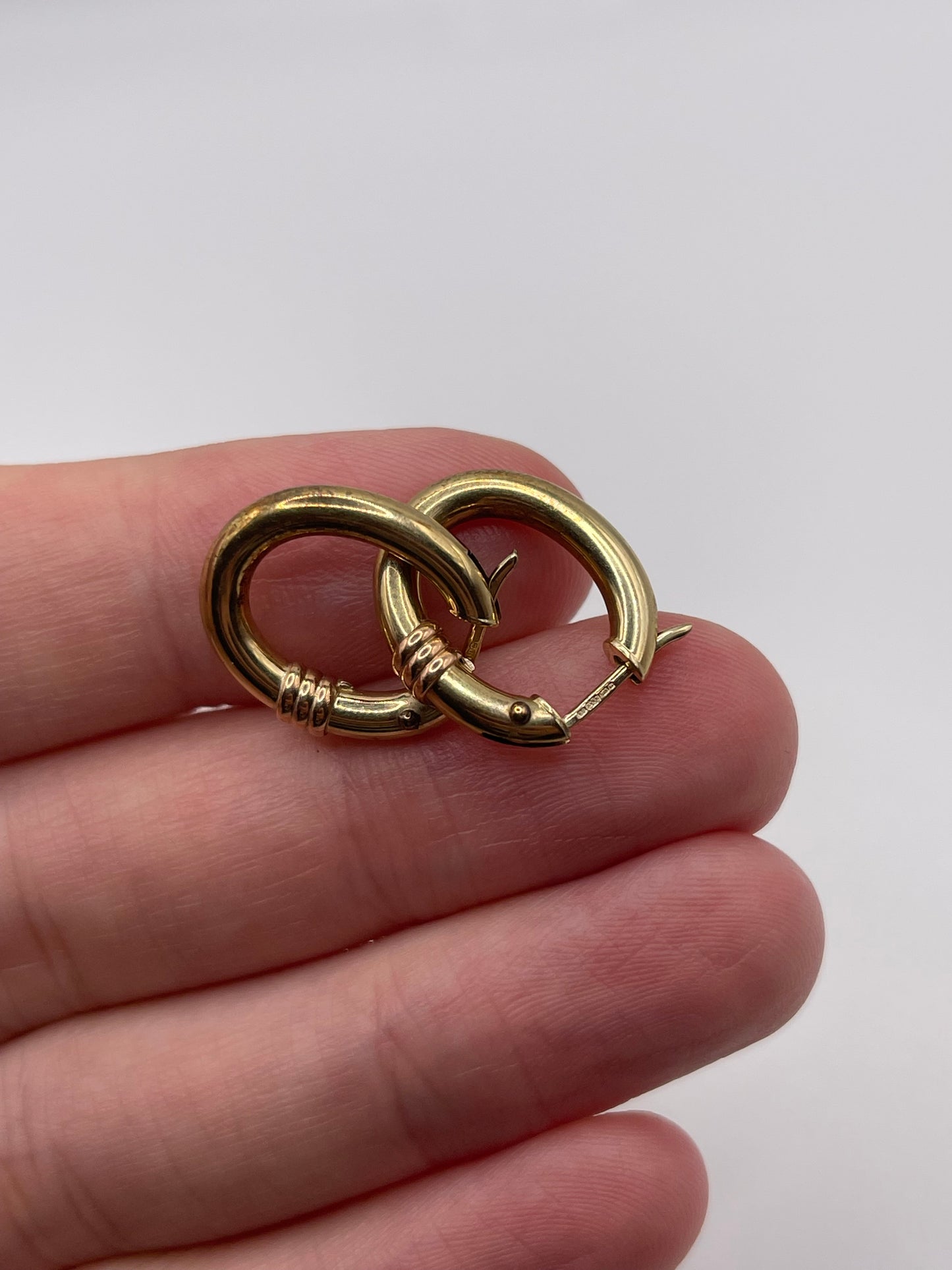 9ct gold creole earrings