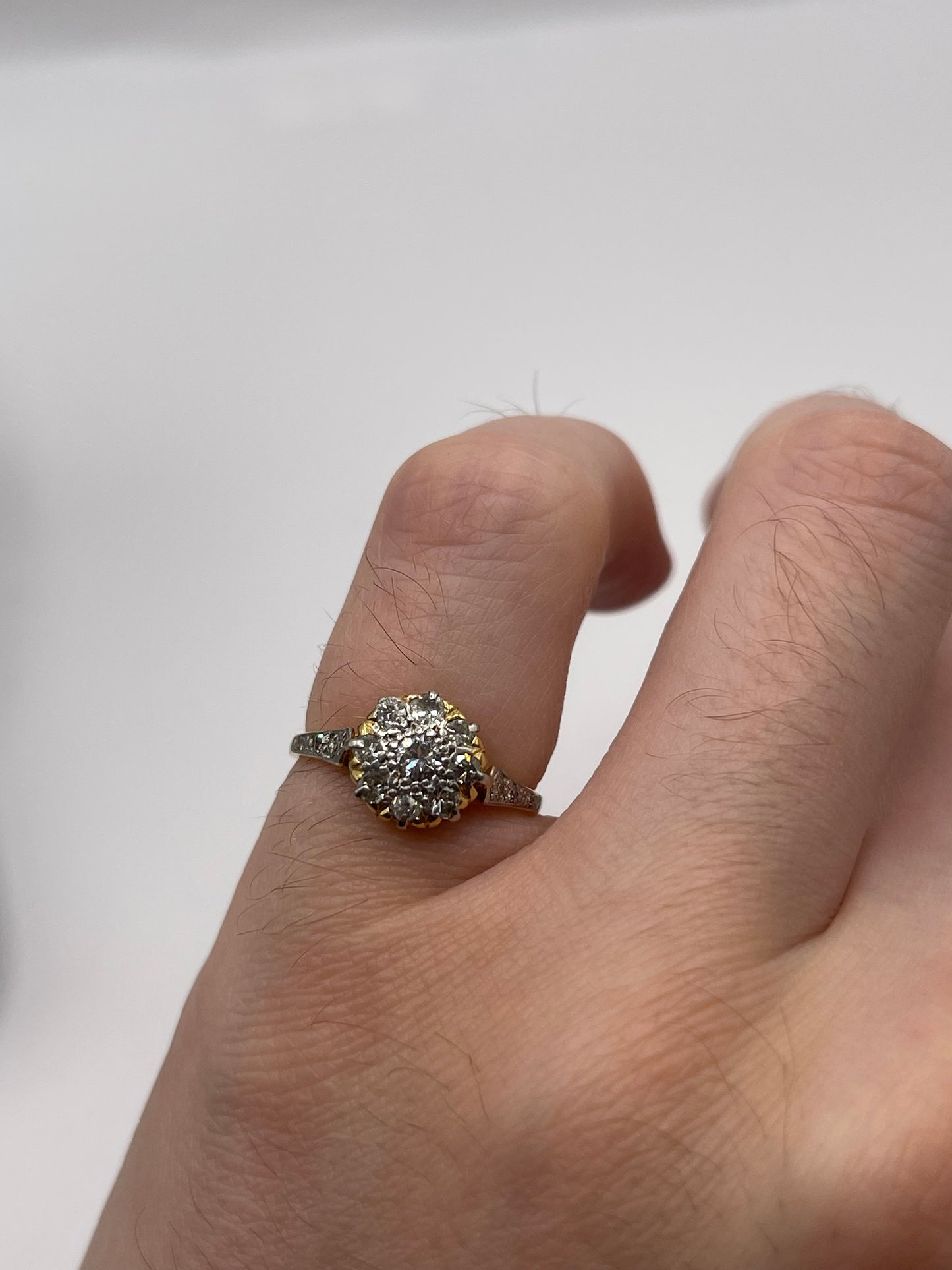 18ct gold platinum diamond ring