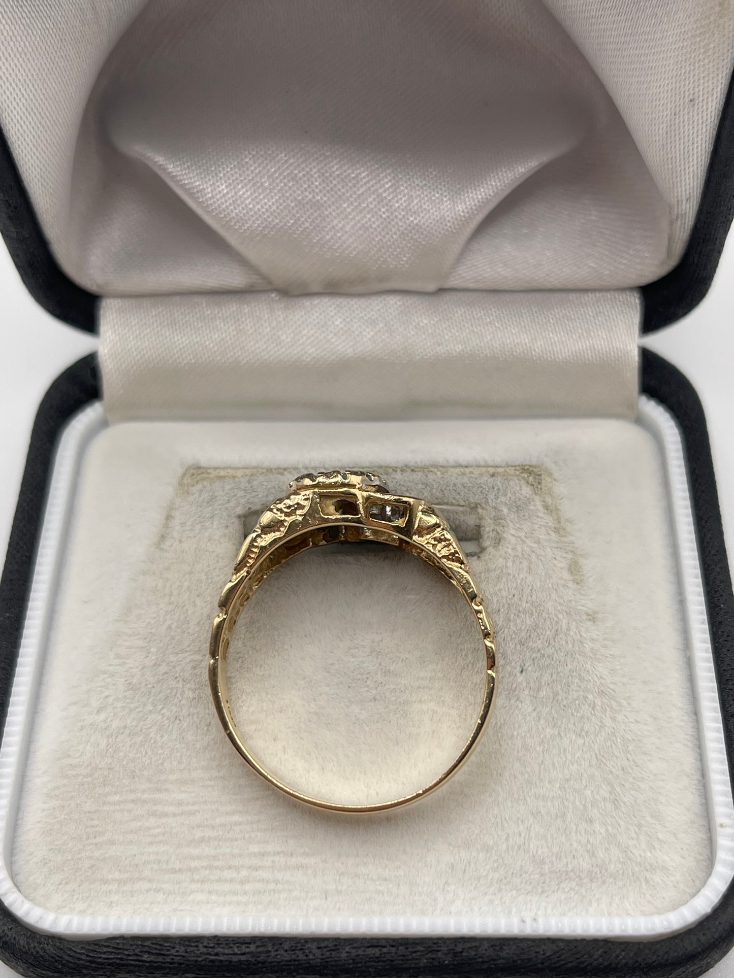 9ct gold diamond horseshoe ring