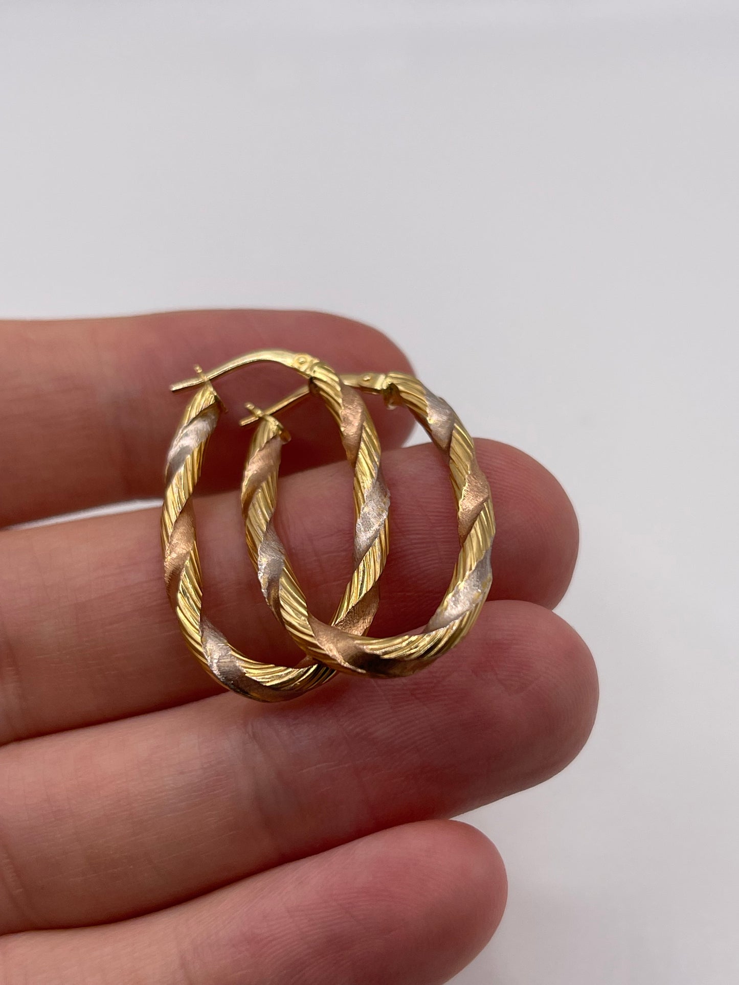 9ct gold creole earrings