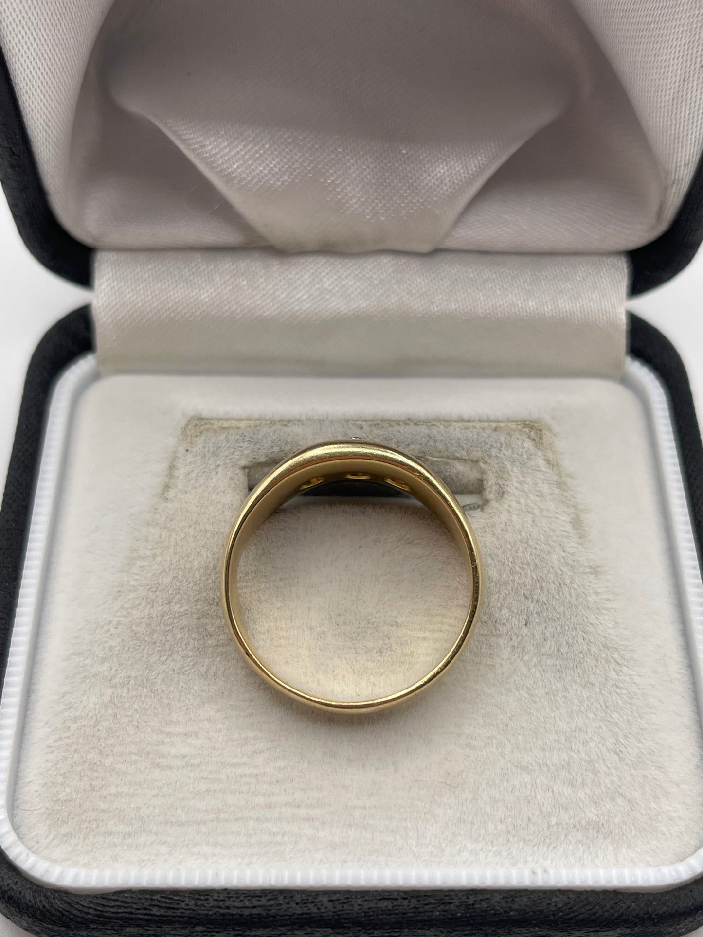 18ct gold old cut diamond gypsy ring