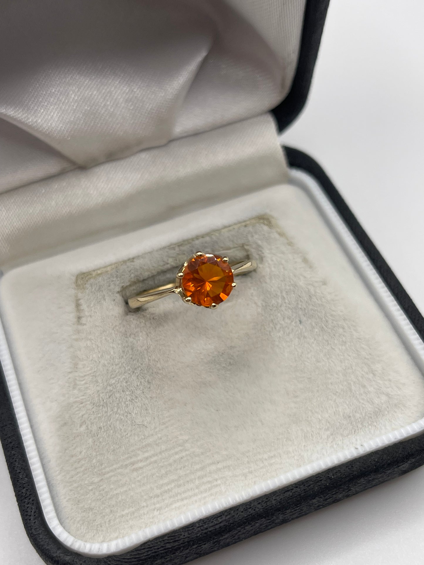 9ct gold fire opal ring