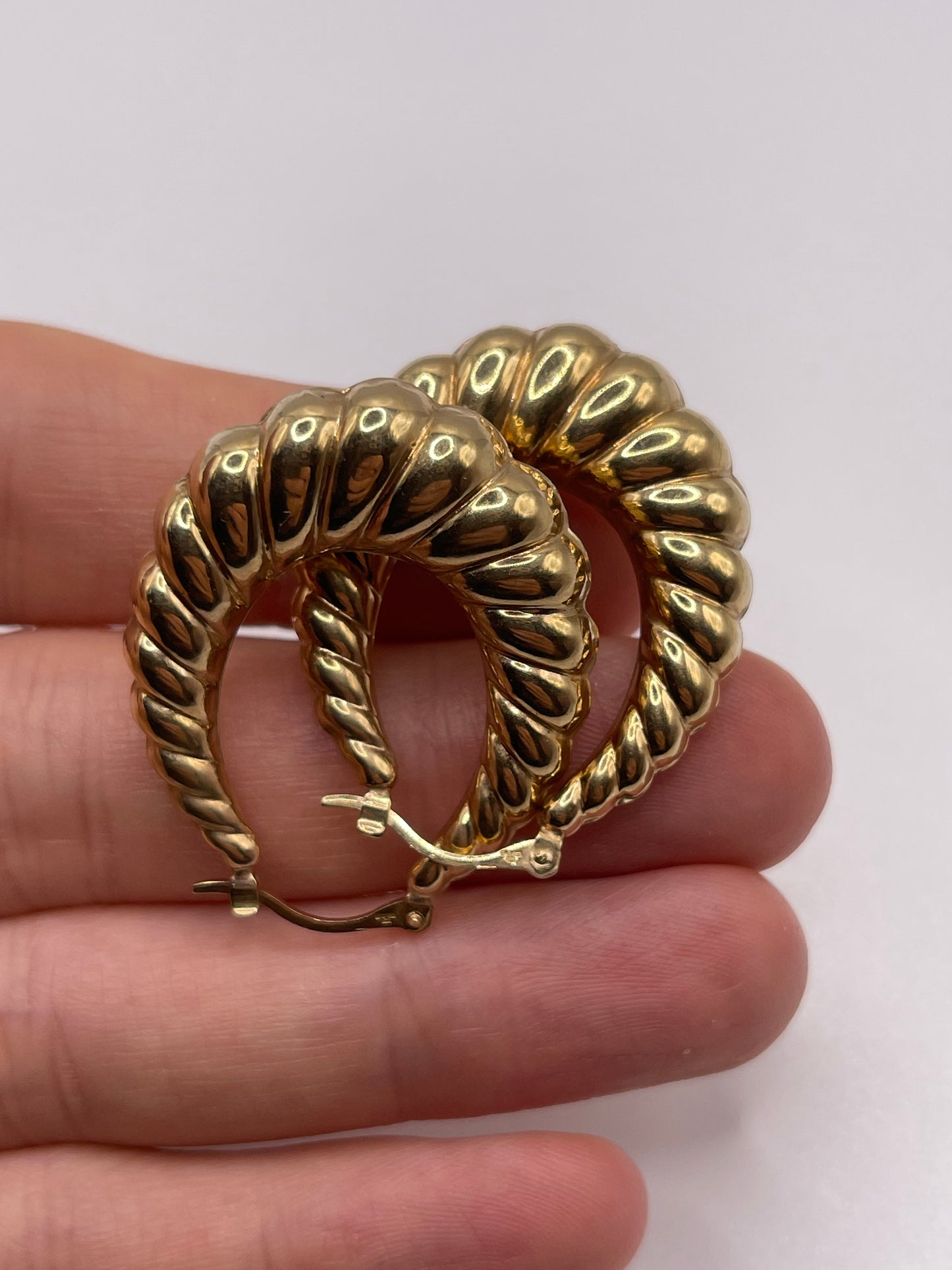 9ct gold creole earrings