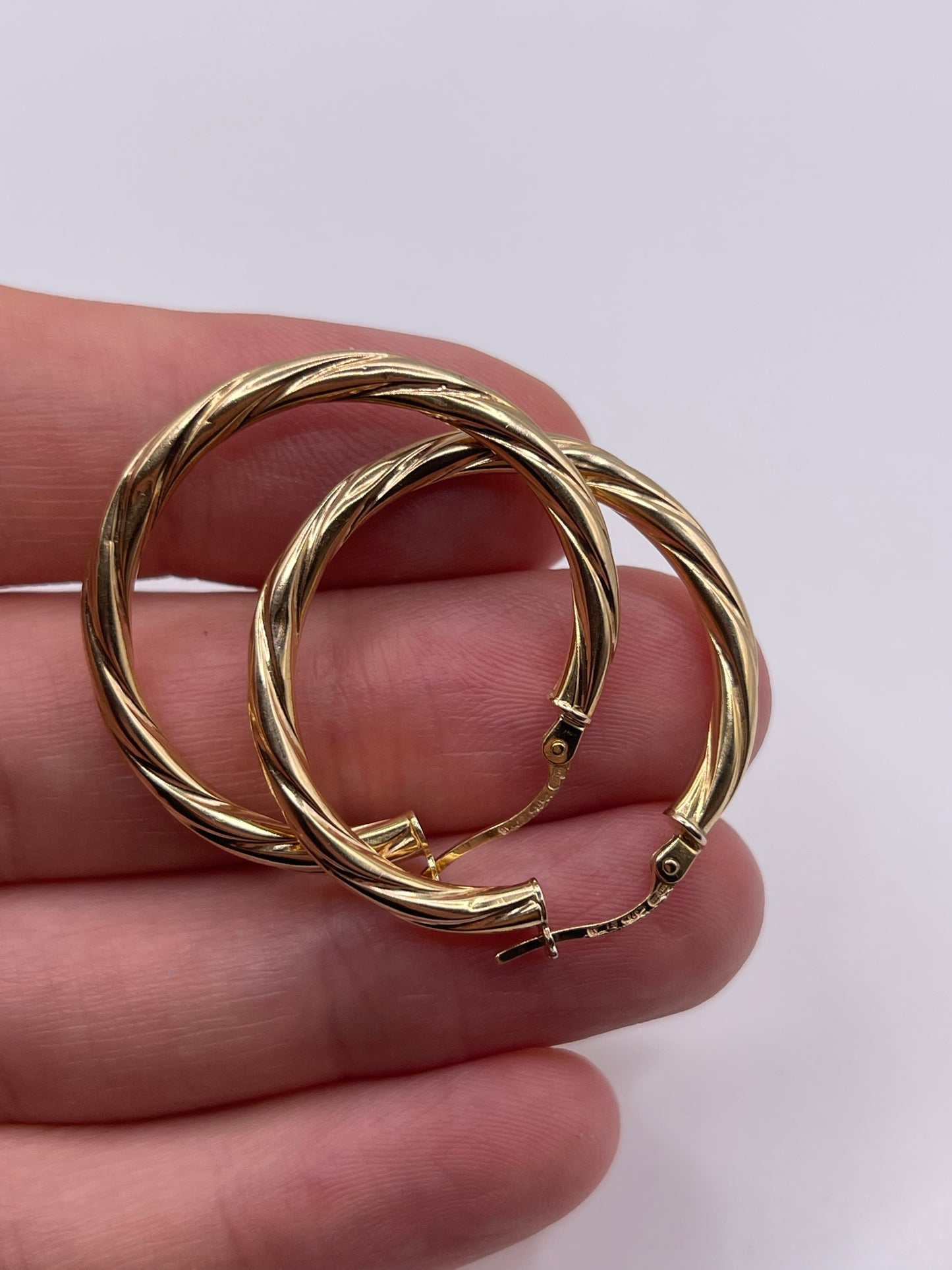 9ct gold creole earrings