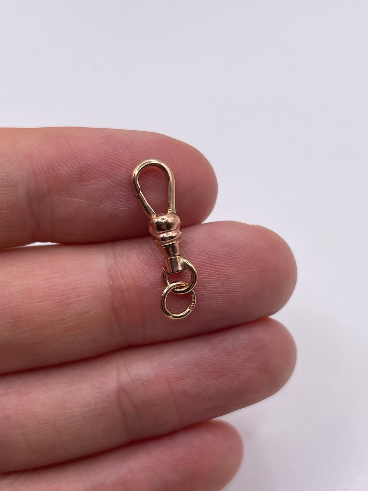 9ct rose gold swivel dog clip 5