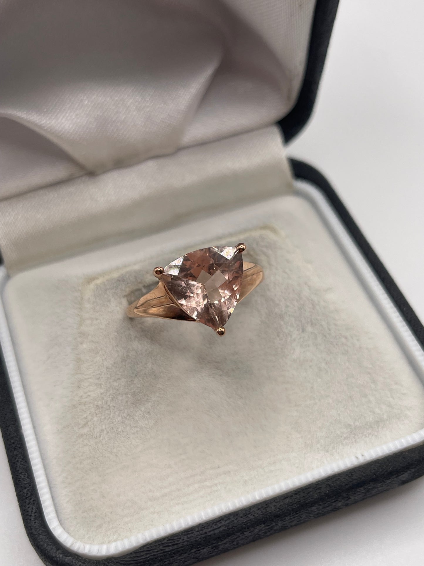 9ct rose gold morganite ring