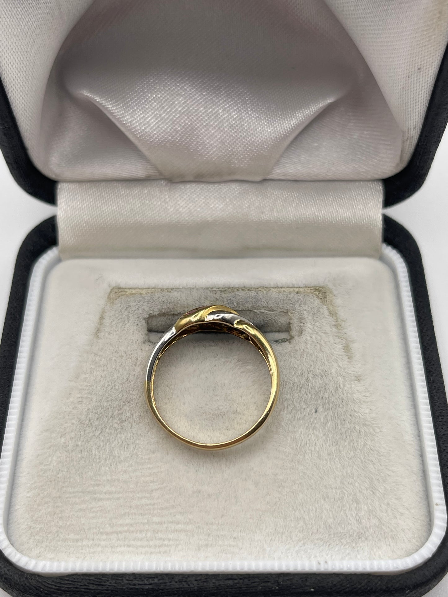 9ct gold ruby and diamond ring