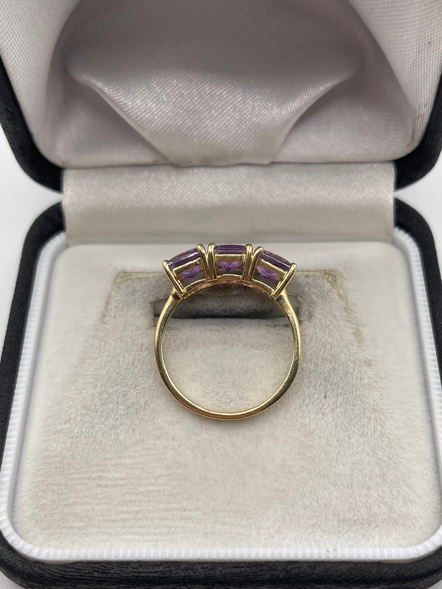 9ct gold amethyst ring