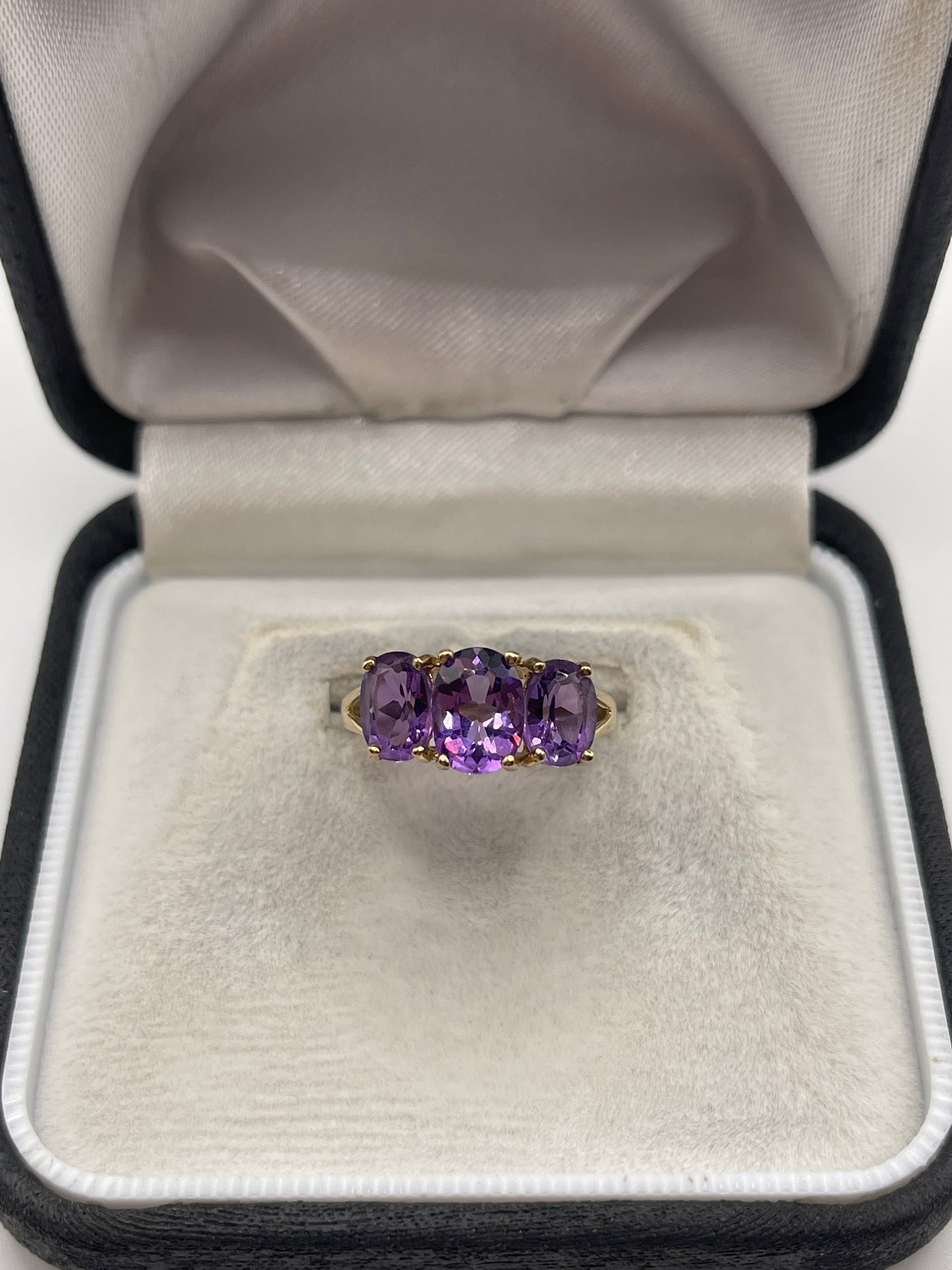 9ct gold amethyst ring