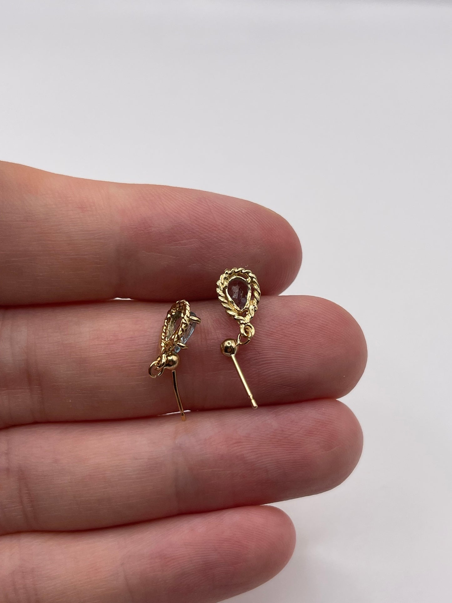 9ct gold topaz earrings