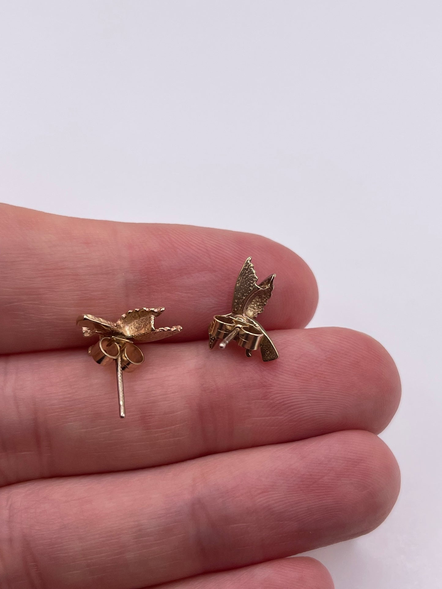 9ct gold bird earrings