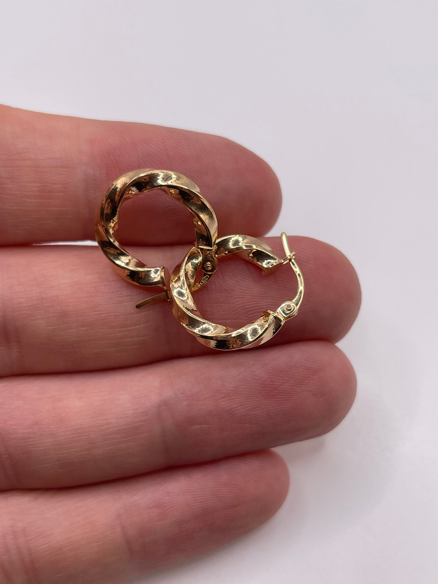 9ct gold creole earrings