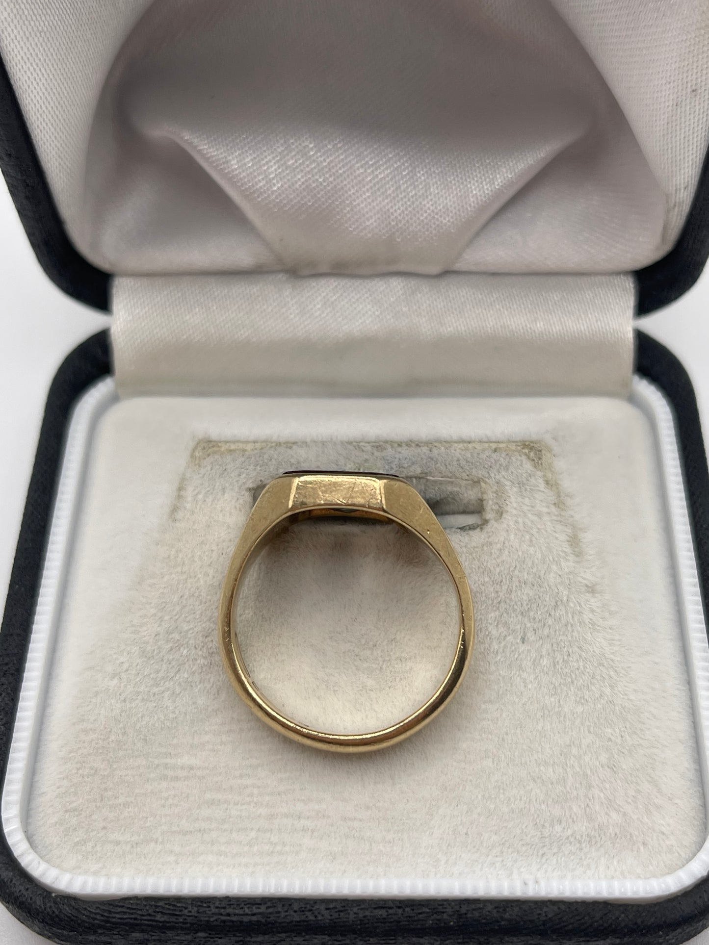 9ct gold Smokey quartz signet ring