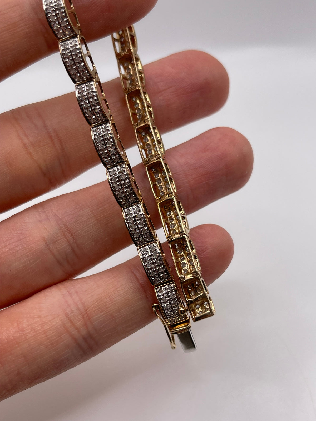 9ct gold diamond bracelet
