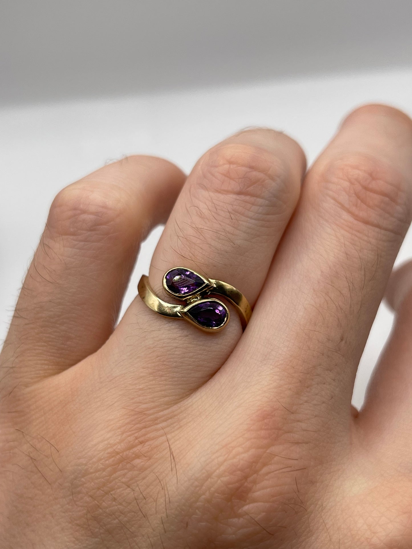 9ct gold amethyst ring