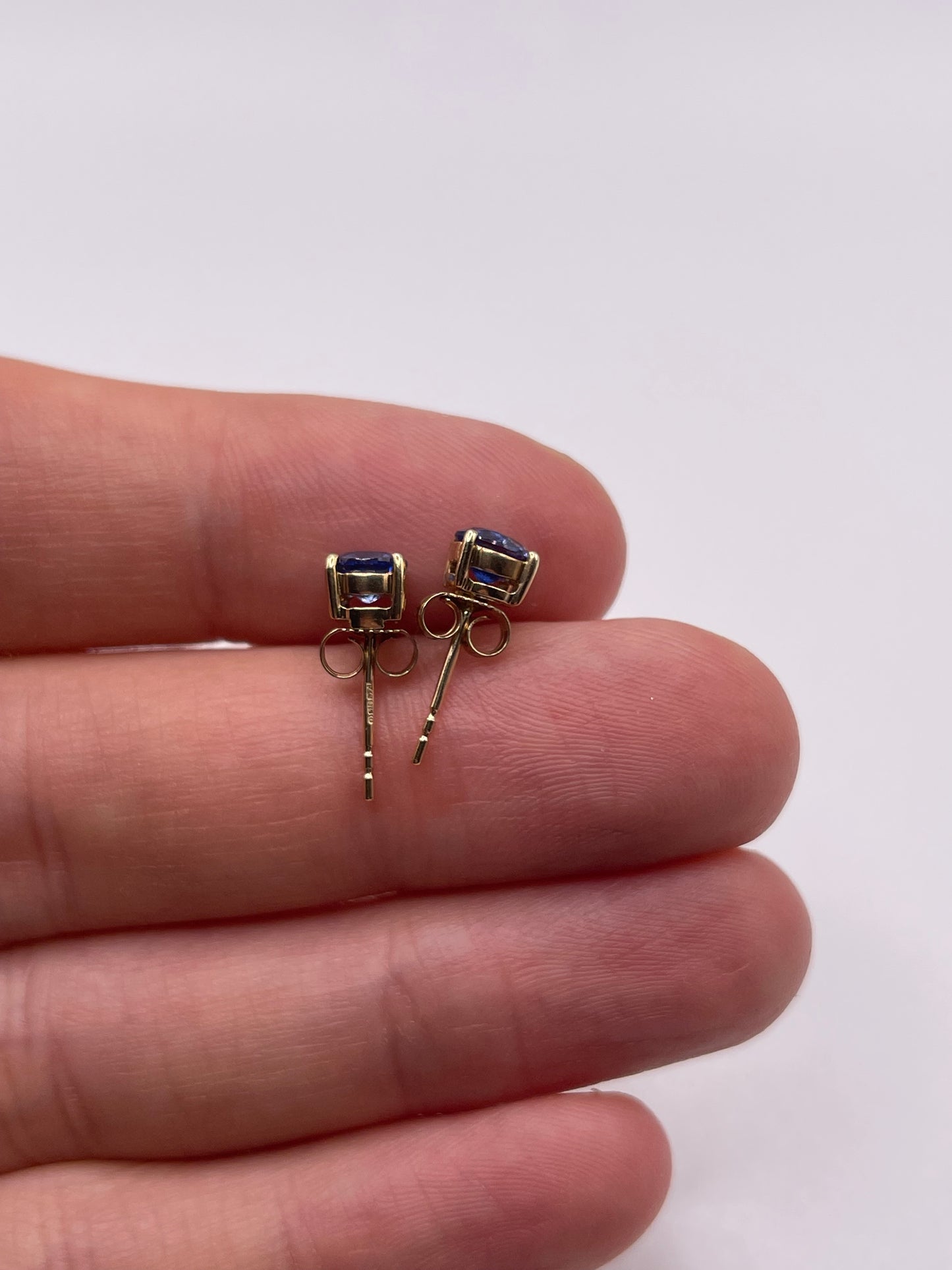 9ct gold kyanite earrings