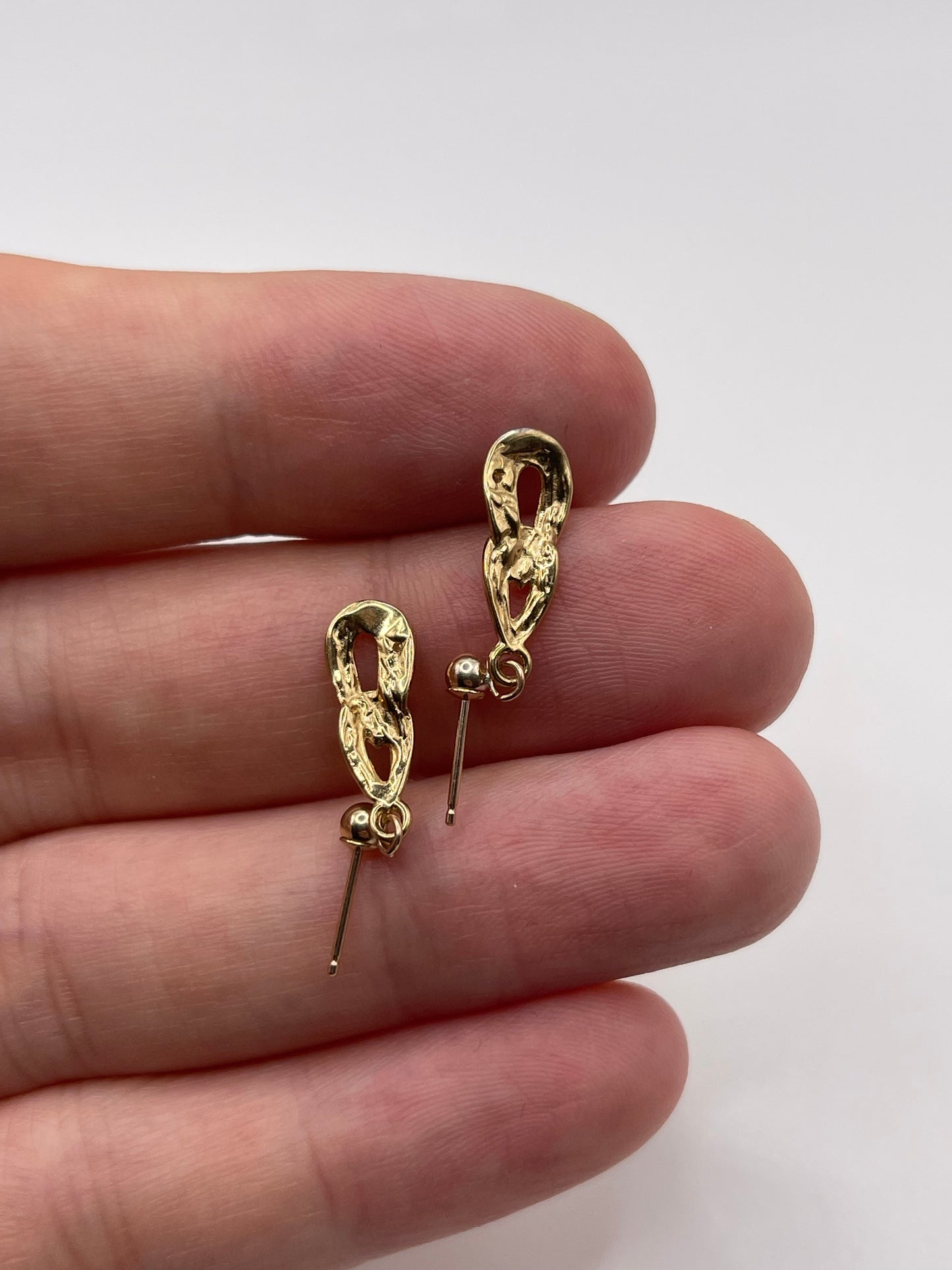 9ct gold diamond earrings