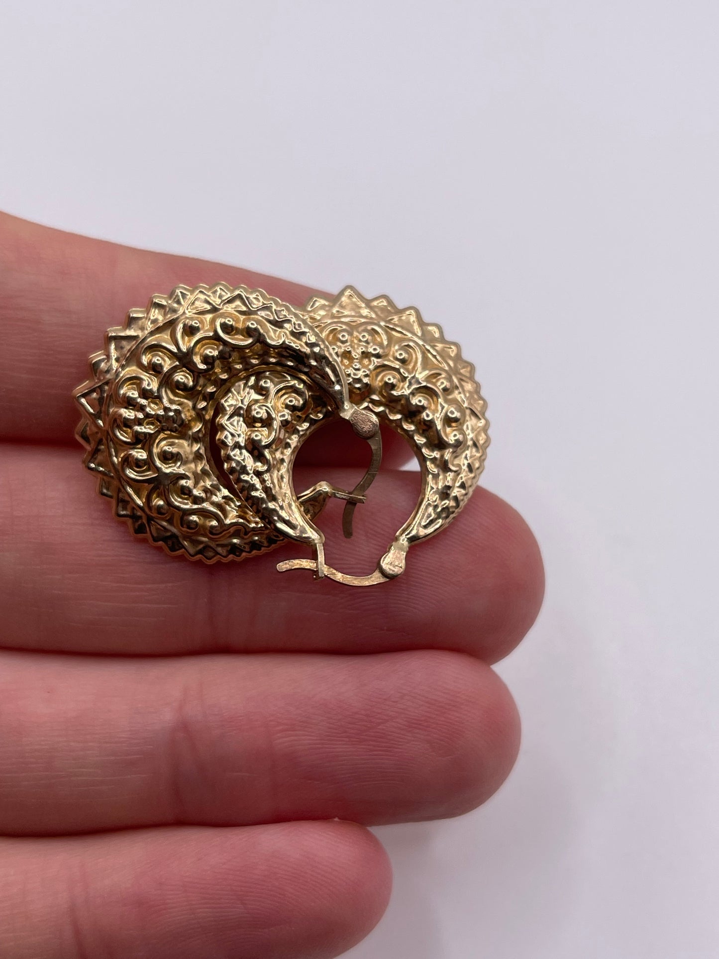9ct gold creole earrings