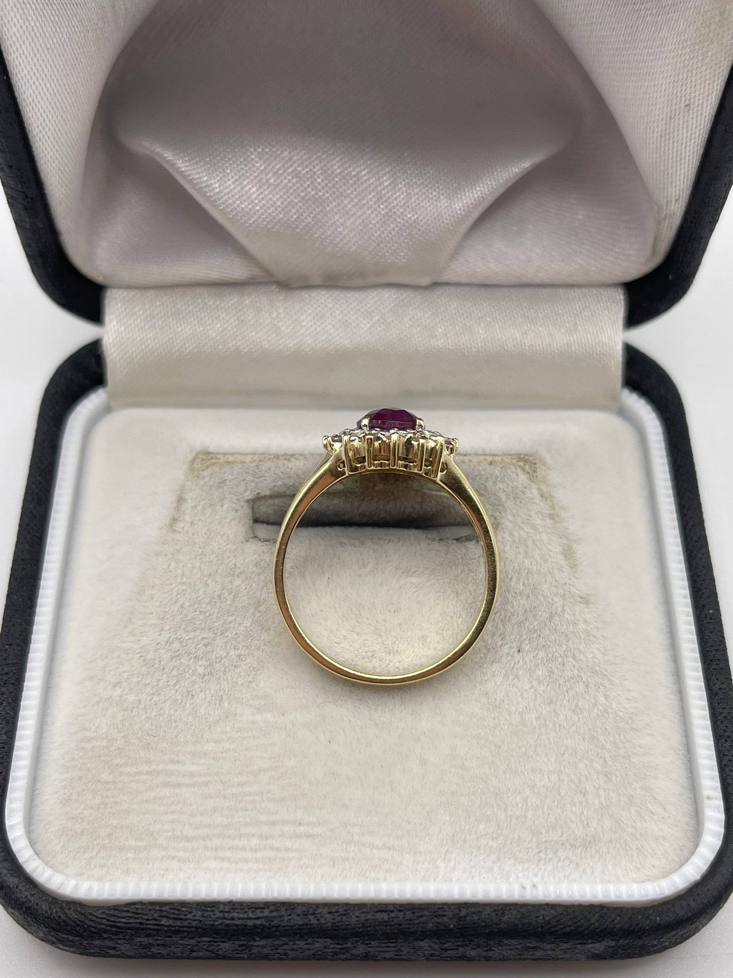 9ct gold ruby and diamond ring