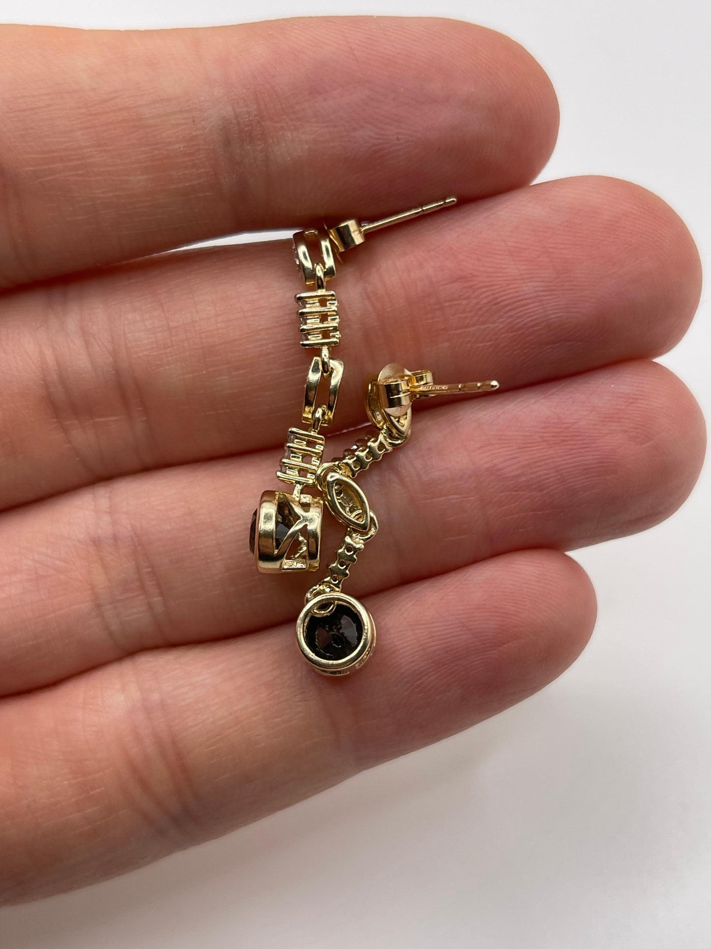 9ct gold diamond earrings