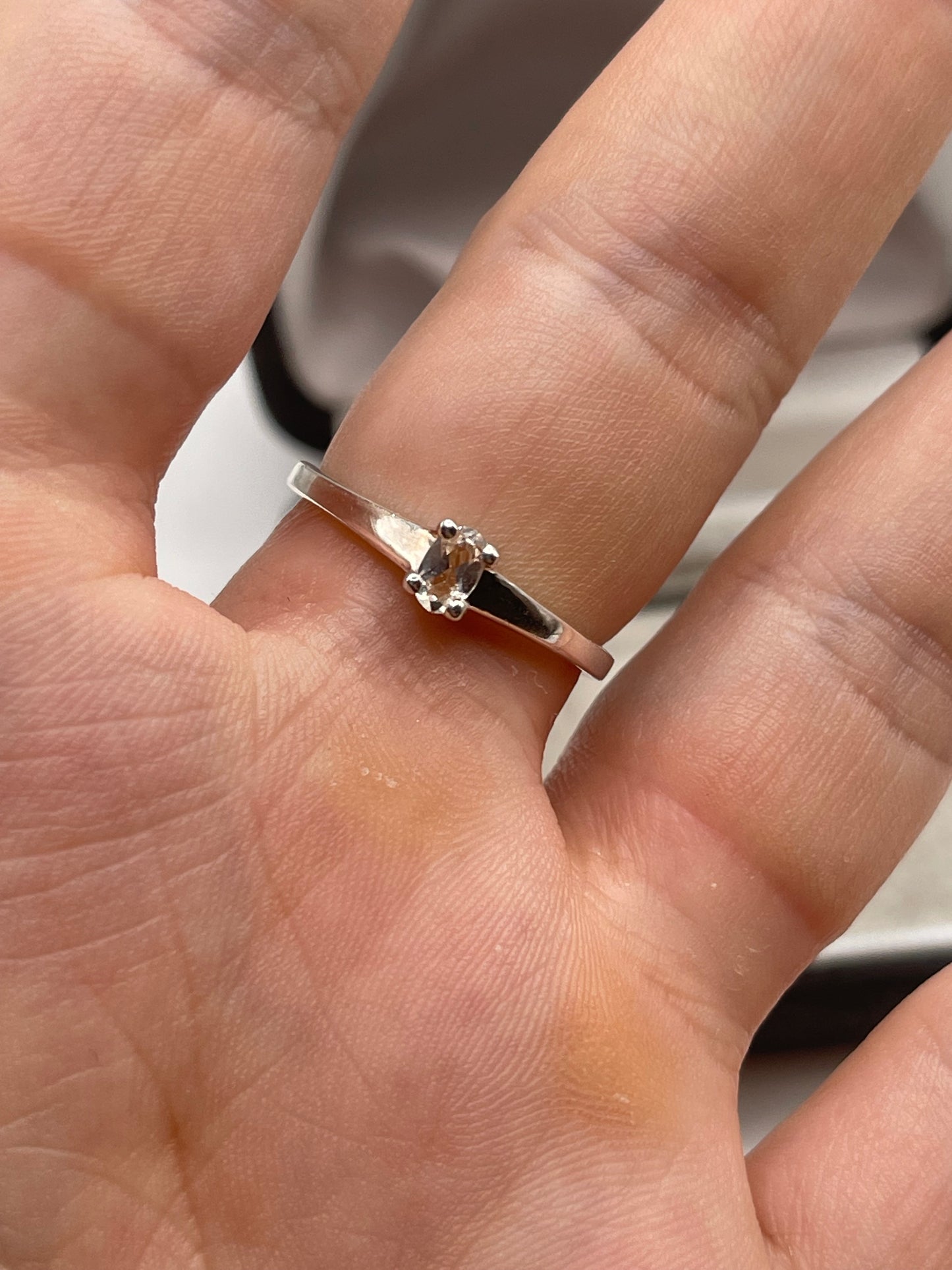 Silver cz ring