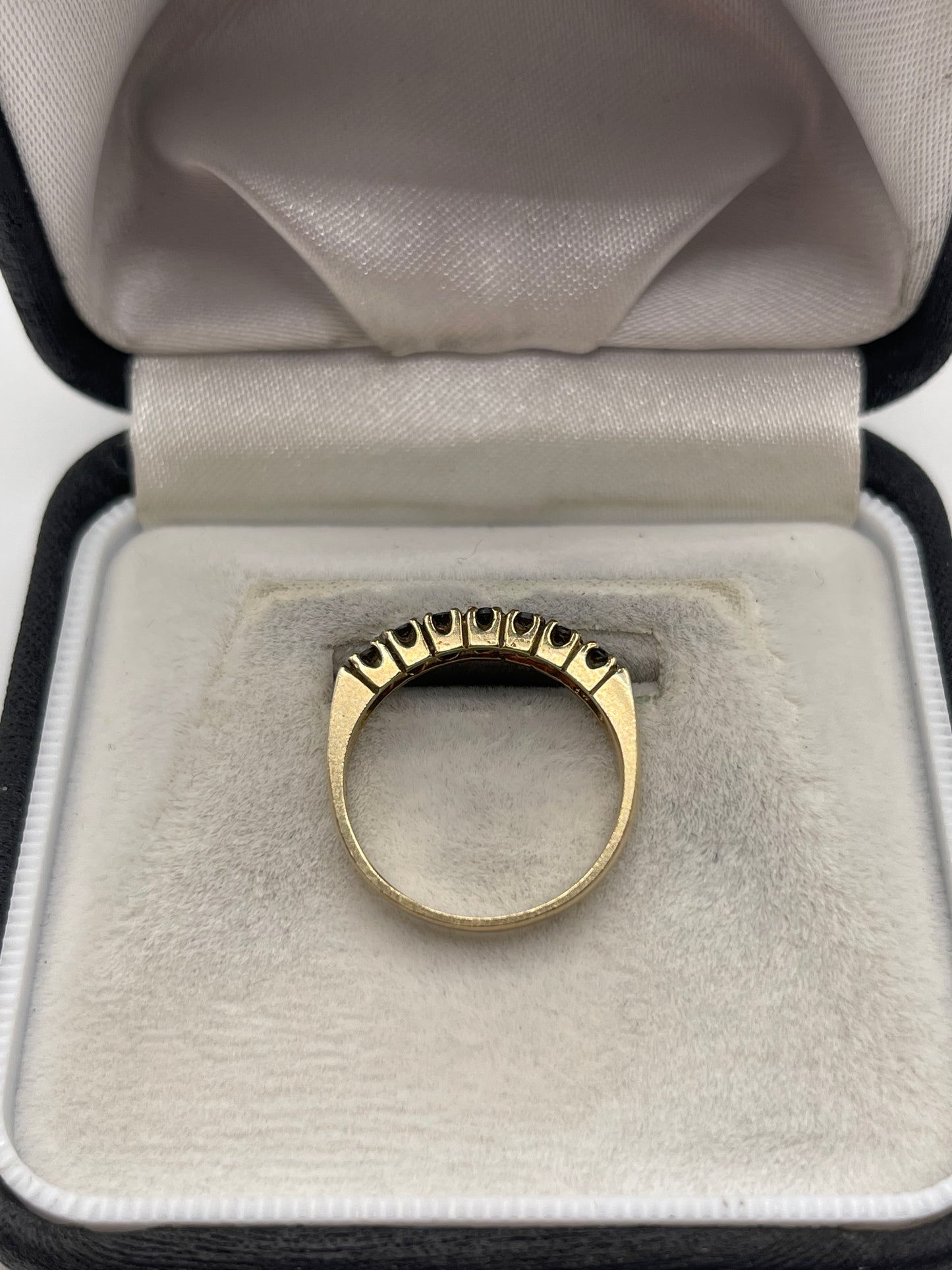 9ct gold black diamond ring