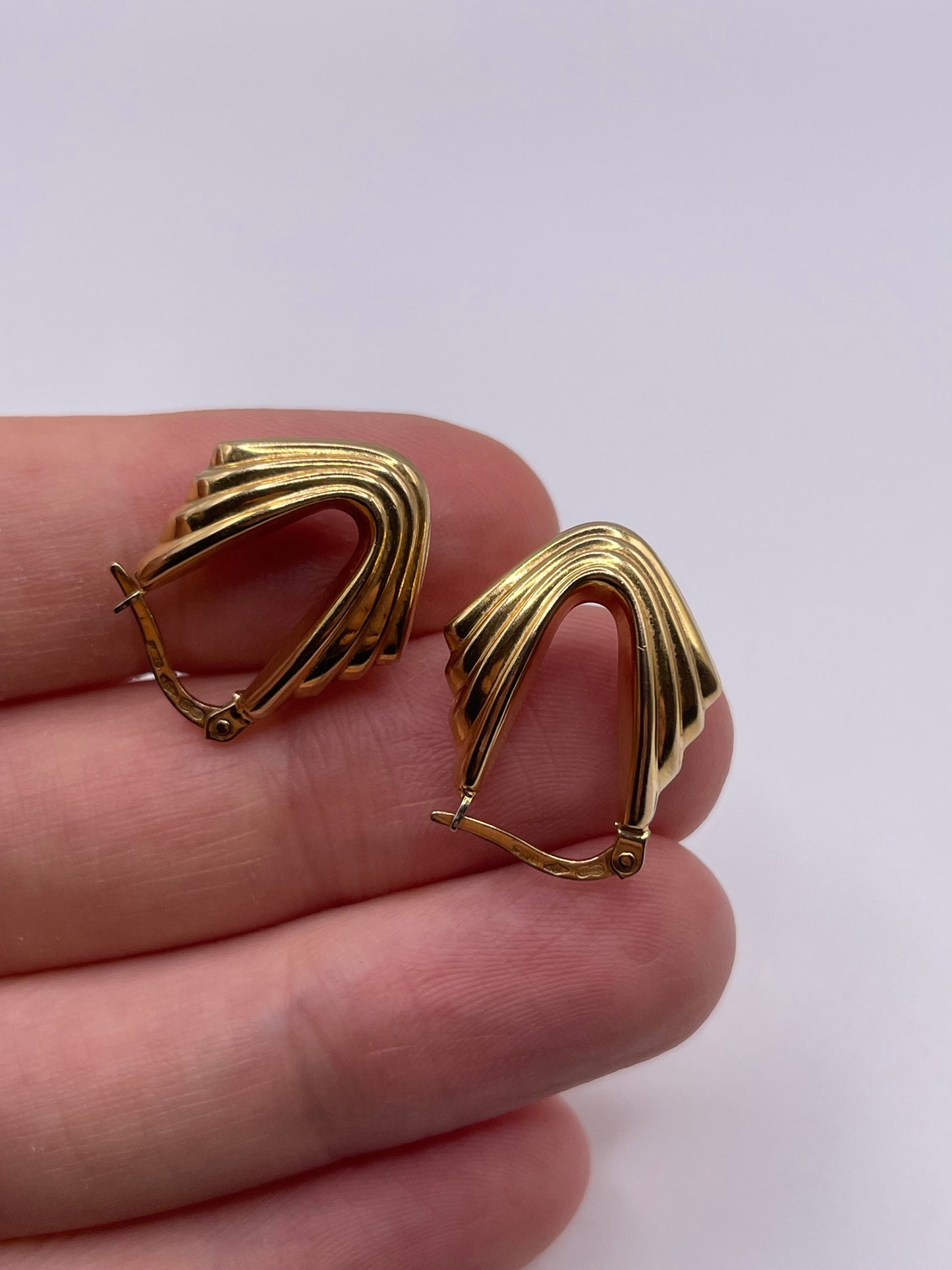 9ct gold creole earrings