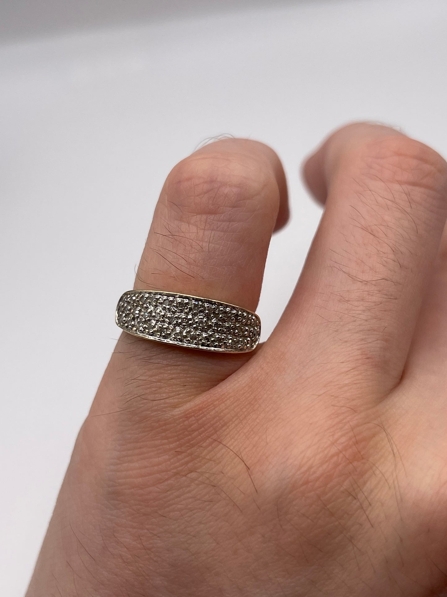 9ct gold diamond cluster ring