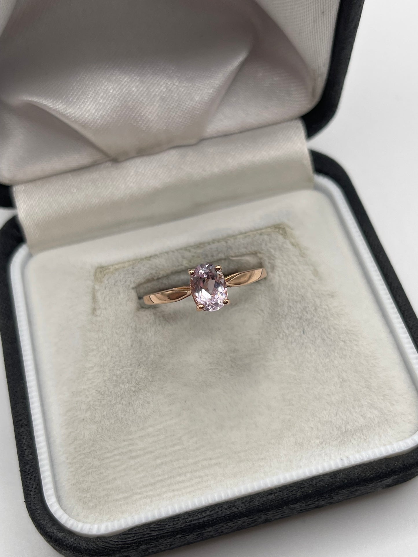 9ct rose gold kunzite ring