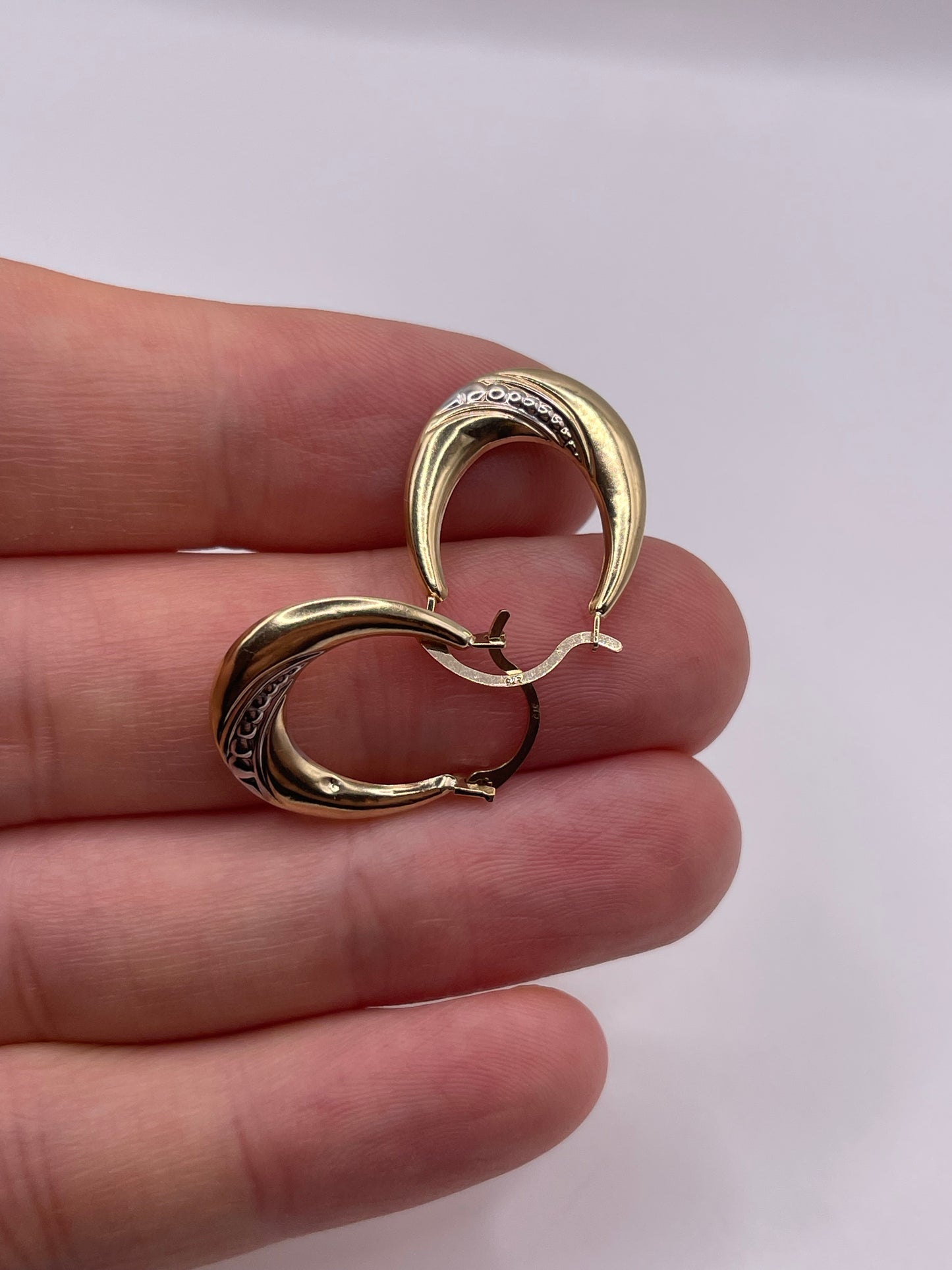 9ct gold creole earrings
