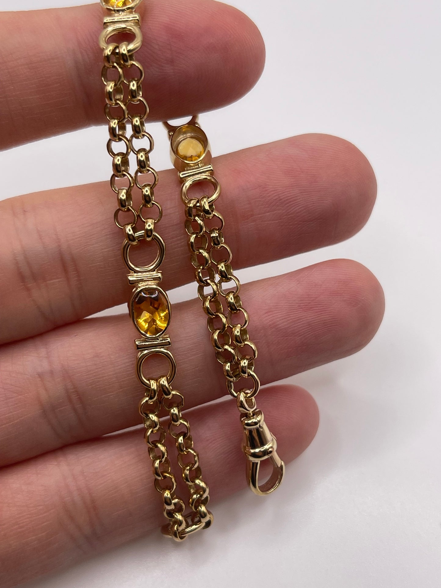 9ct gold citrine bracelet