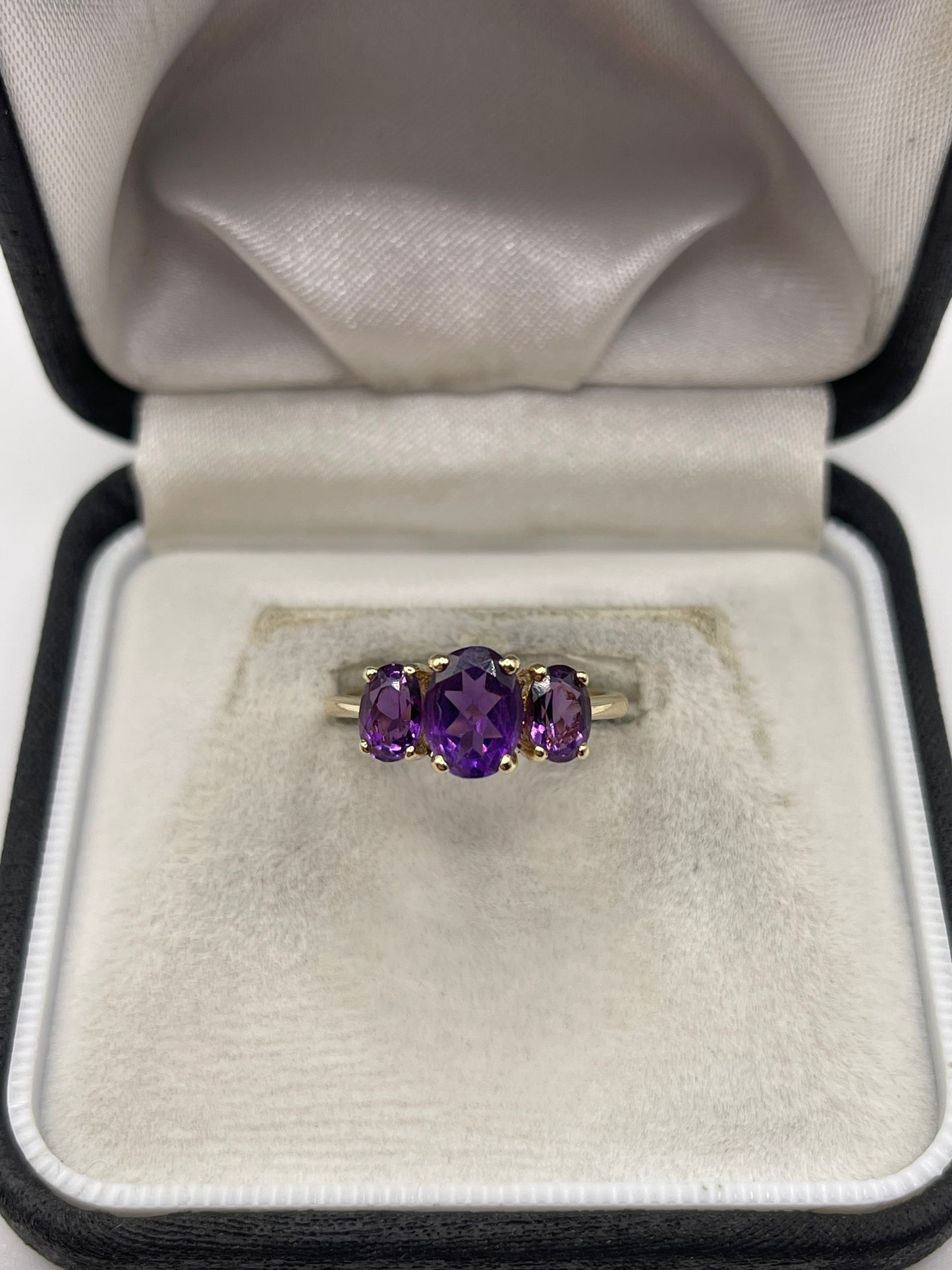 9ct gold amethyst ring