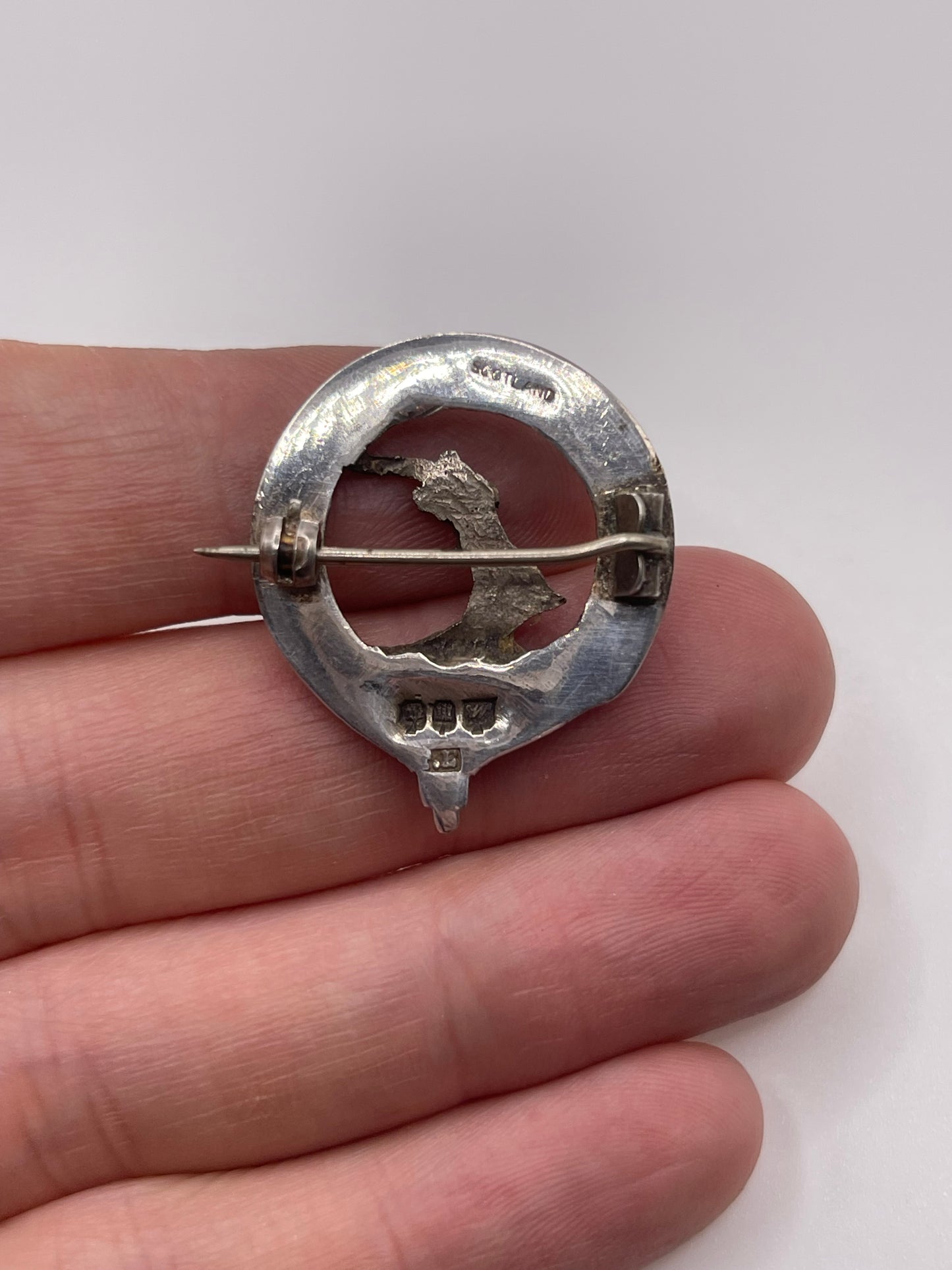 Scottish silver clan brooch