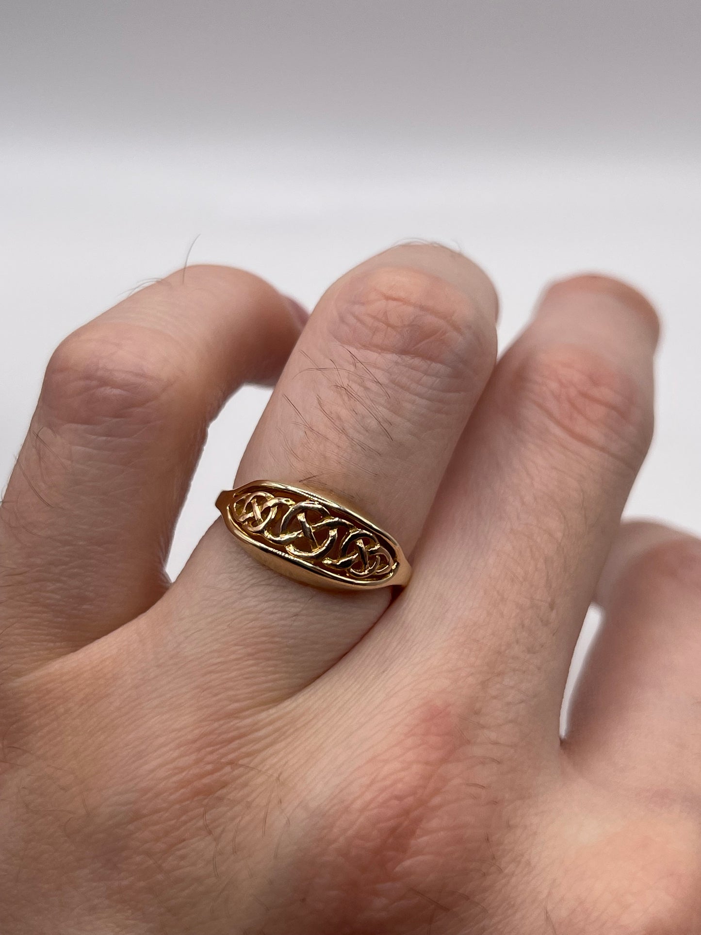 Clogau 9ct two tone gold Celtic ring